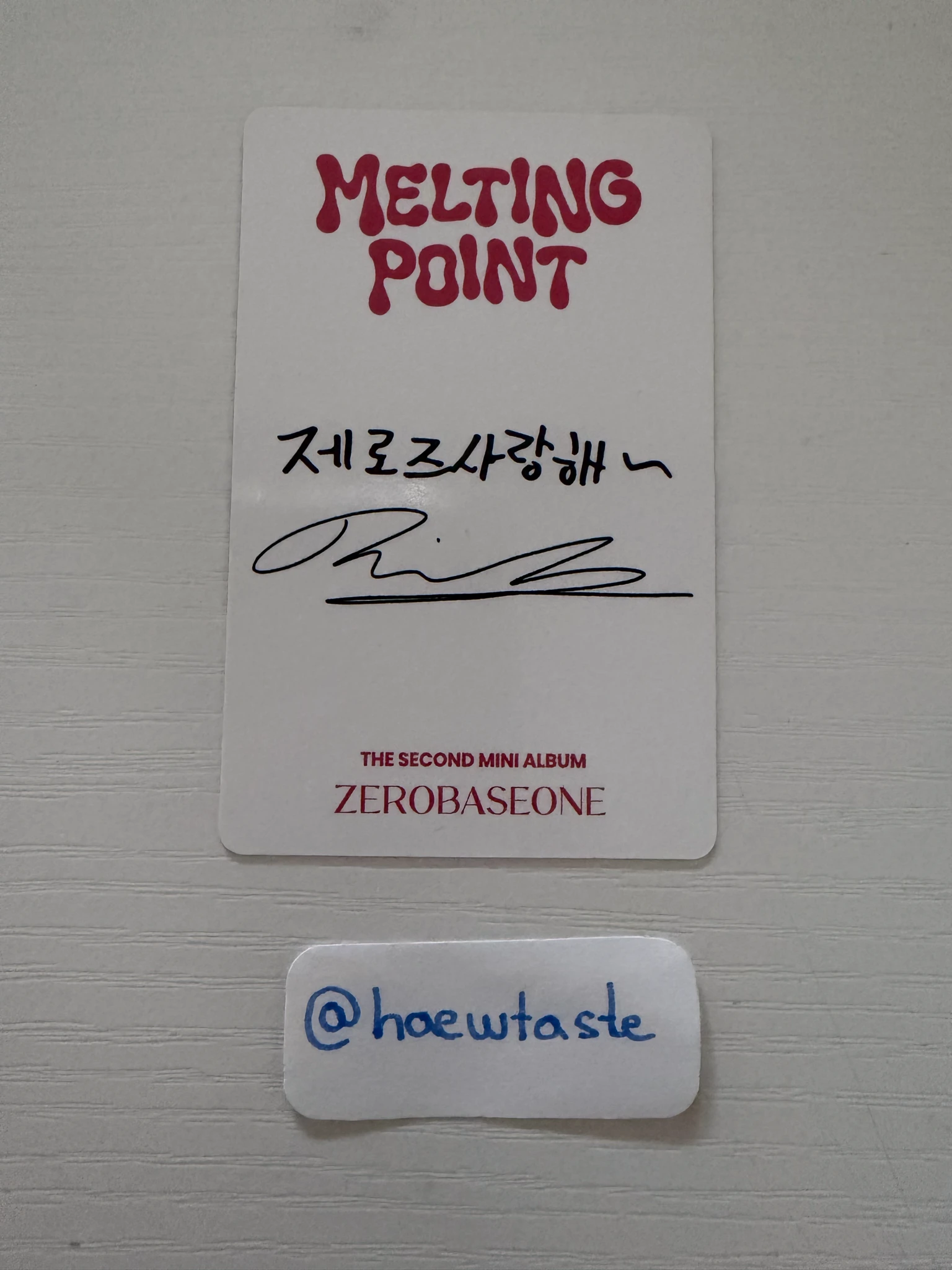 ZEROBASEONE Ricky ZEROBASEONE - Ricky - Melting Point Album album photocard fairytale version A version listing photo 2