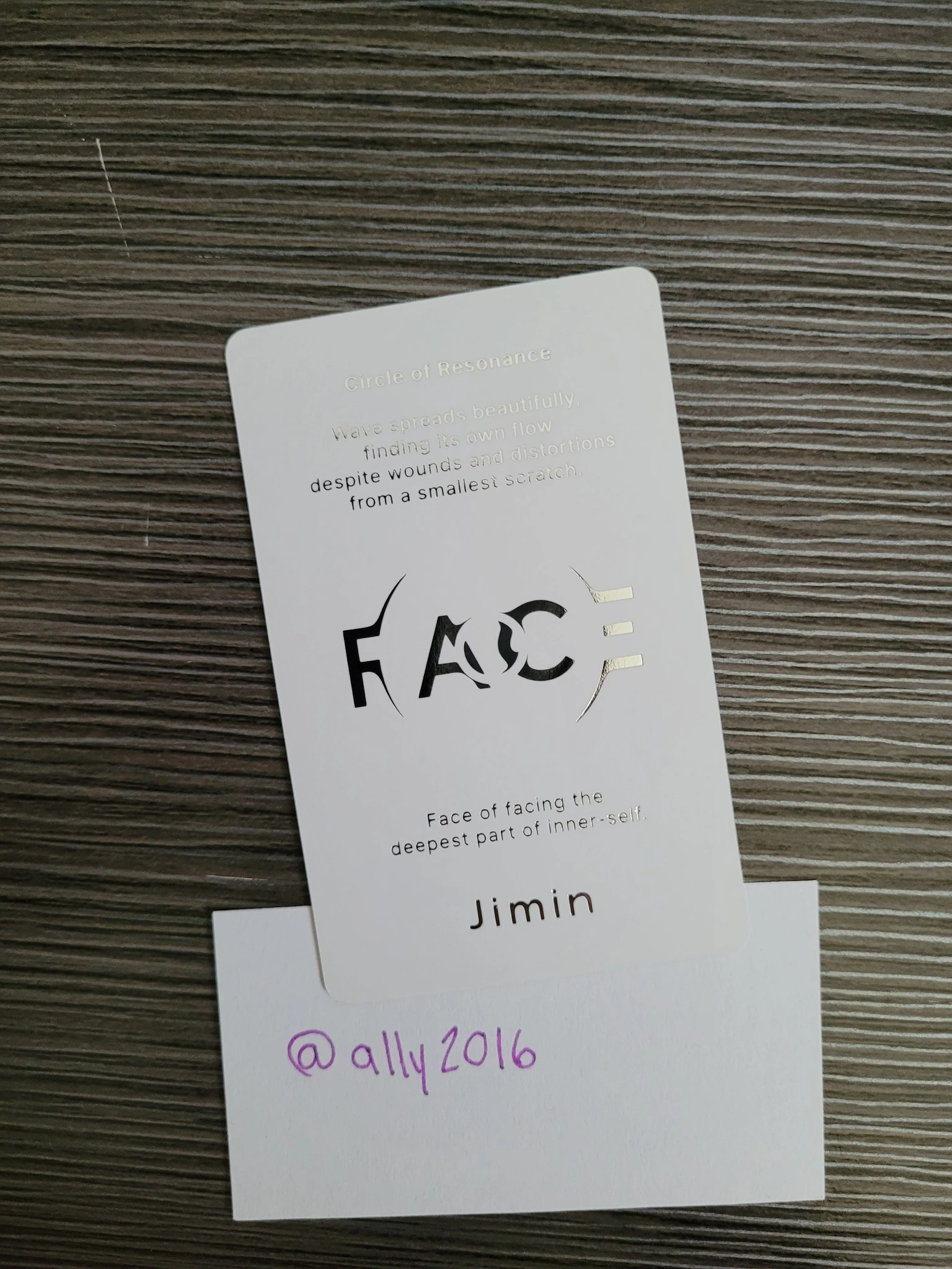 BTS Jimin BTS - Jimin - Face Album album photocard invisible face ver. listing photo 2