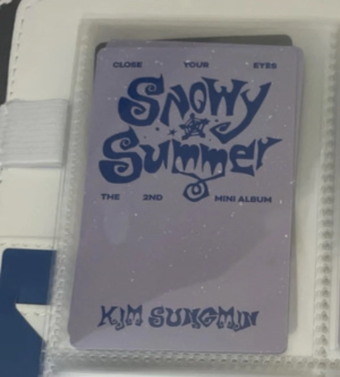 CLOSE YOUR EYES Kim Sungmin CLOSE YOUR EYES - Kim Sungmin - Snowy Summer Album poca album album photocard listing photo 2