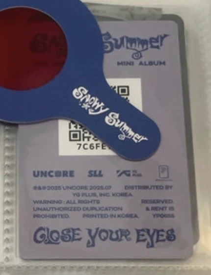 CLOSE YOUR EYES Kim Sungmin CLOSE YOUR EYES - Kim Sungmin - Snowy Summer Album id card version album photocard listing photo 2
