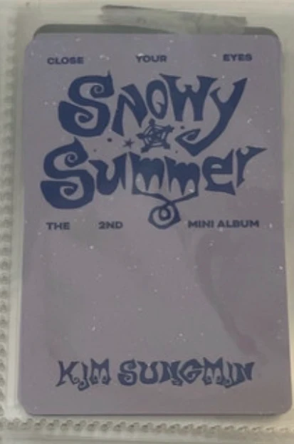 CLOSE YOUR EYES Kim Sungmin CLOSE YOUR EYES - Kim Sungmin - Snowy Summer Album poca album listing photo 2