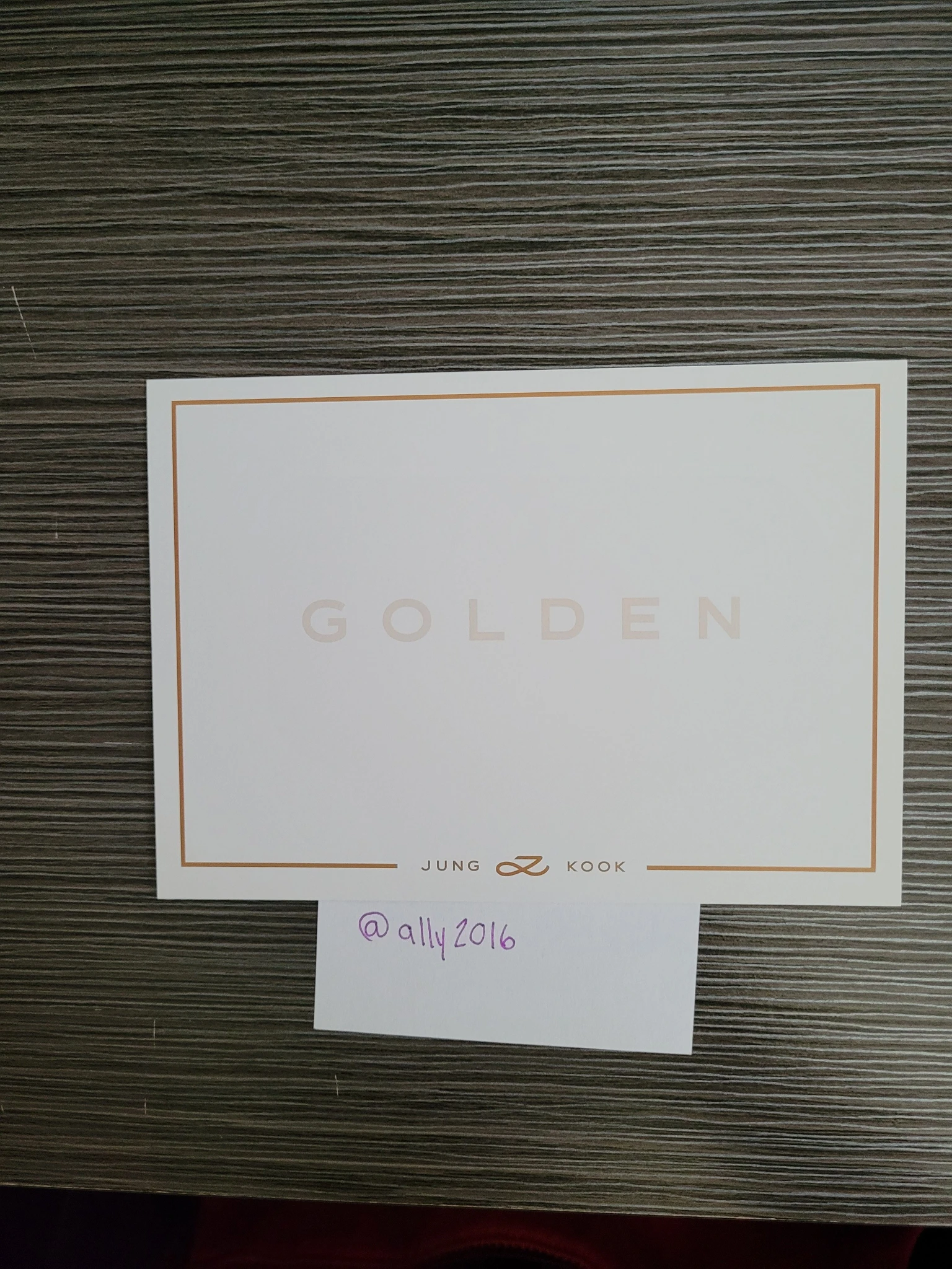 BTS Jungkook BTS - Jungkook - Golden Album album inclusion postcard solid ver. listing photo 2