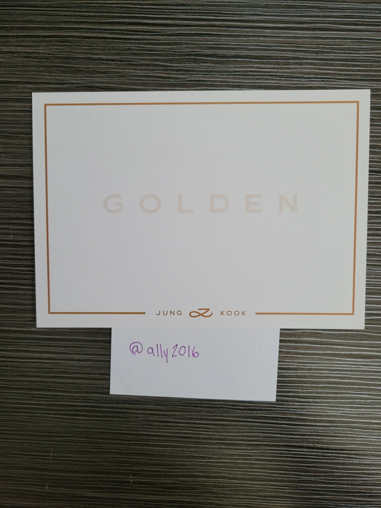 BTS Jungkook BTS - Jungkook - Golden Album album inclusion postcard solid ver. listing photo 2