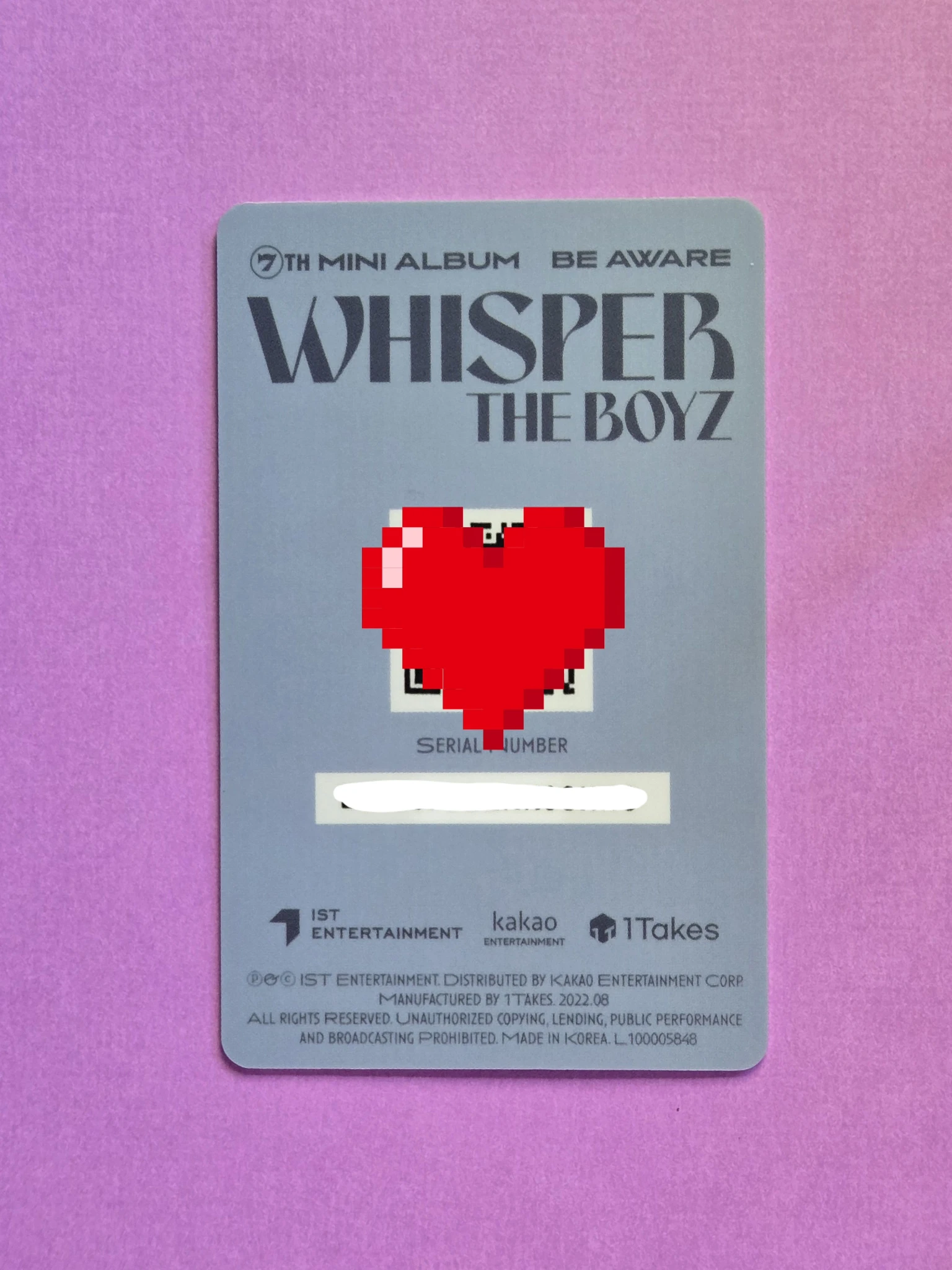 THE BOYZ Kevin THE BOYZ - Kevin - Be Aware Album platform version album photocard denial version listing photo 2