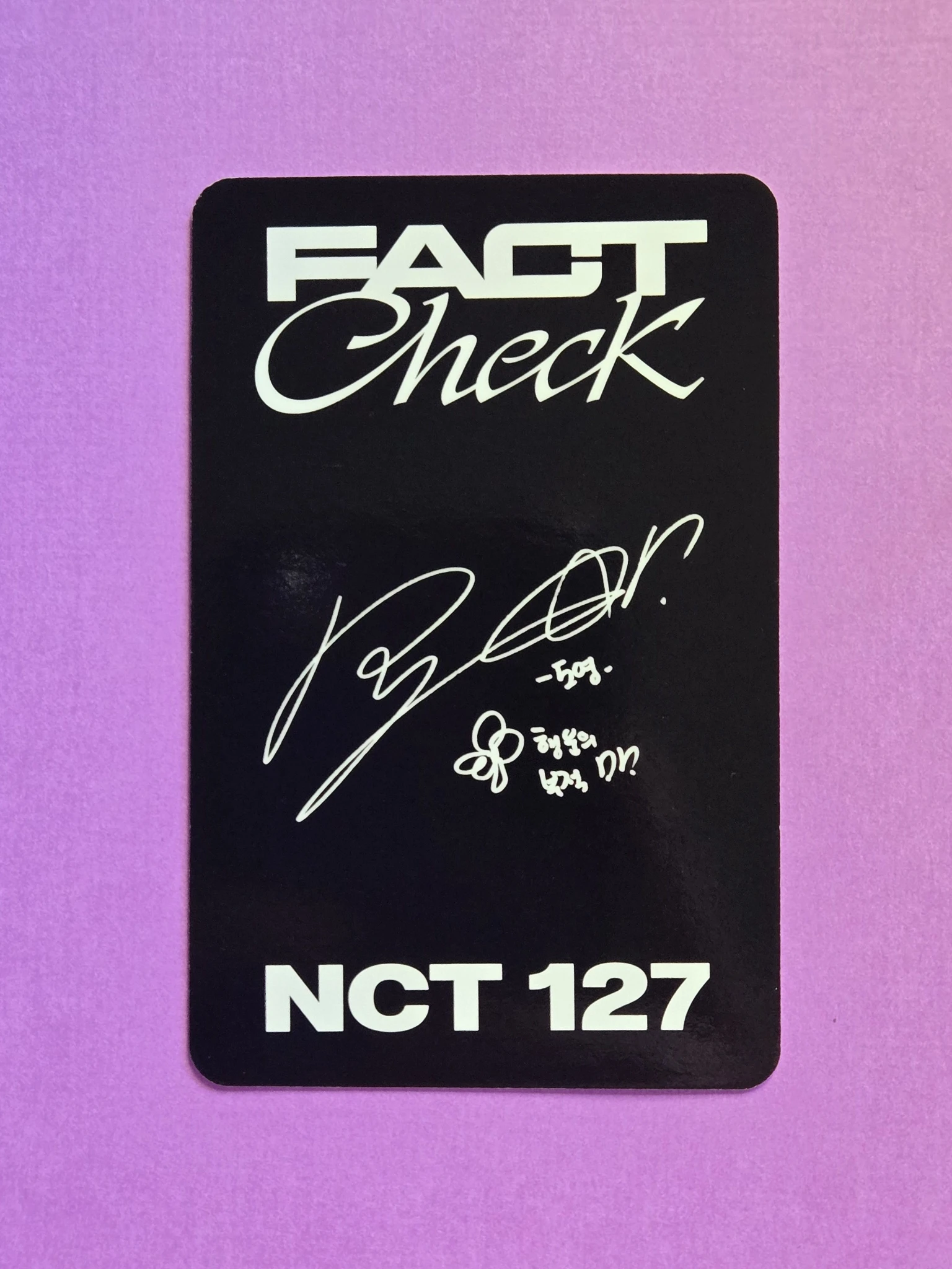 NCT 127 Doyoung NCT 127 - Doyoung - Fact Check Album listing photo 2