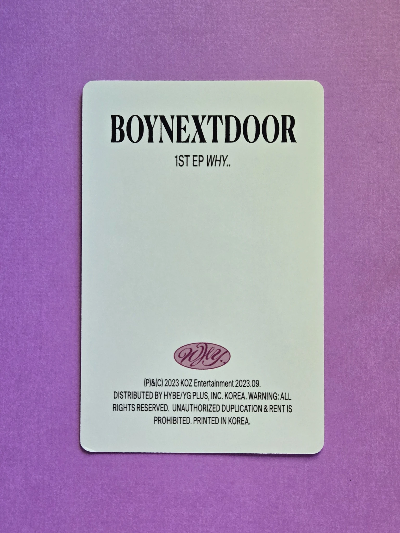 BOYNEXTDOOR Sungho BOYNEXTDOOR - Sungho - WHY.. Album Dazed ver. set A listing photo 2