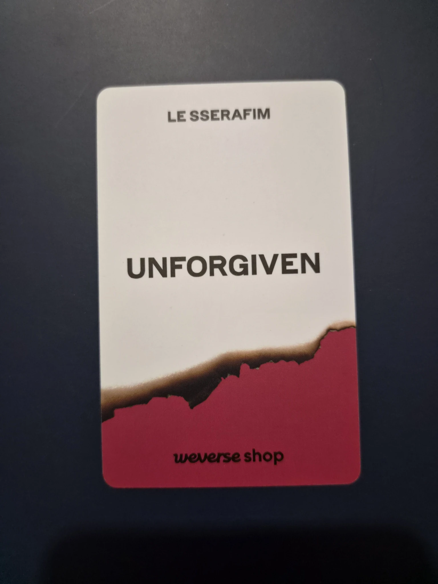 LE SSERAFIM Kazuha LE SSERAFIM - Kazuha - UNFORGIVEN Album weverse global shop (wvg) video call (fancall) listing photo 2
