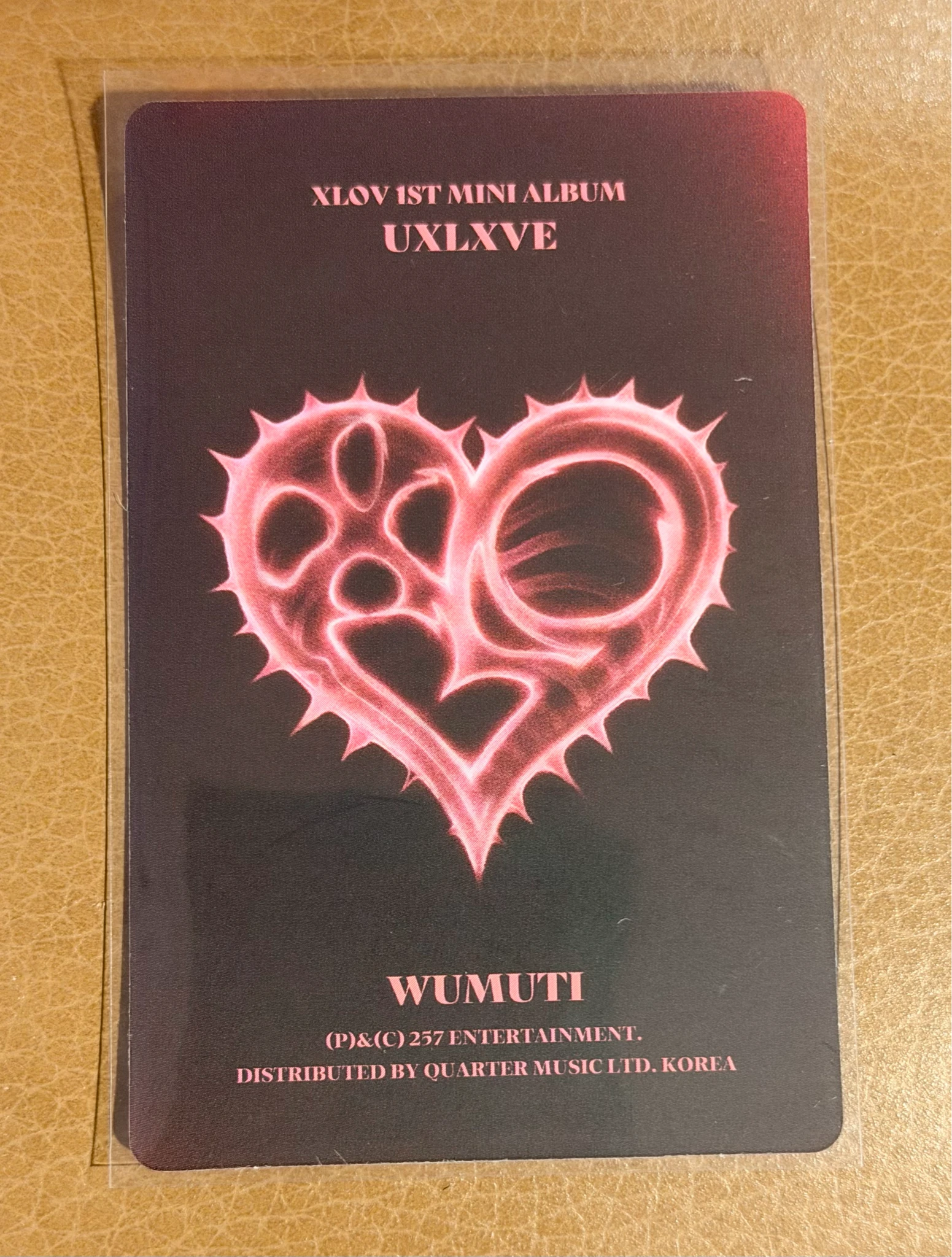 XLOV Wumuti XLOV - Wumuti - UXLXVE Album album photocard O version listing photo 2
