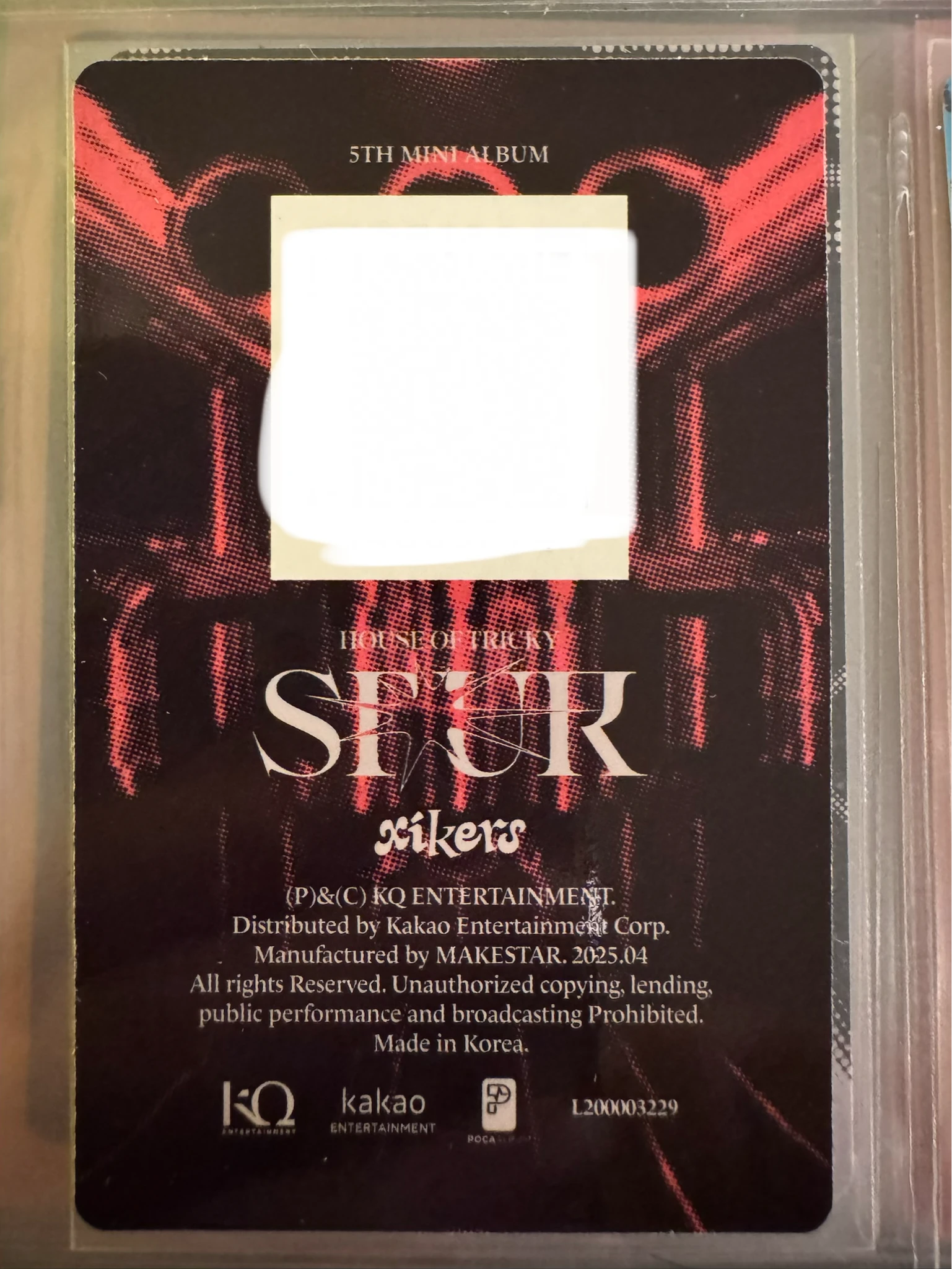 xikers Hyunwoo xikers - Hyunwoo - HOUSE OF TRICKY : SPUR Album album photocard qr card poca album listing photo 2