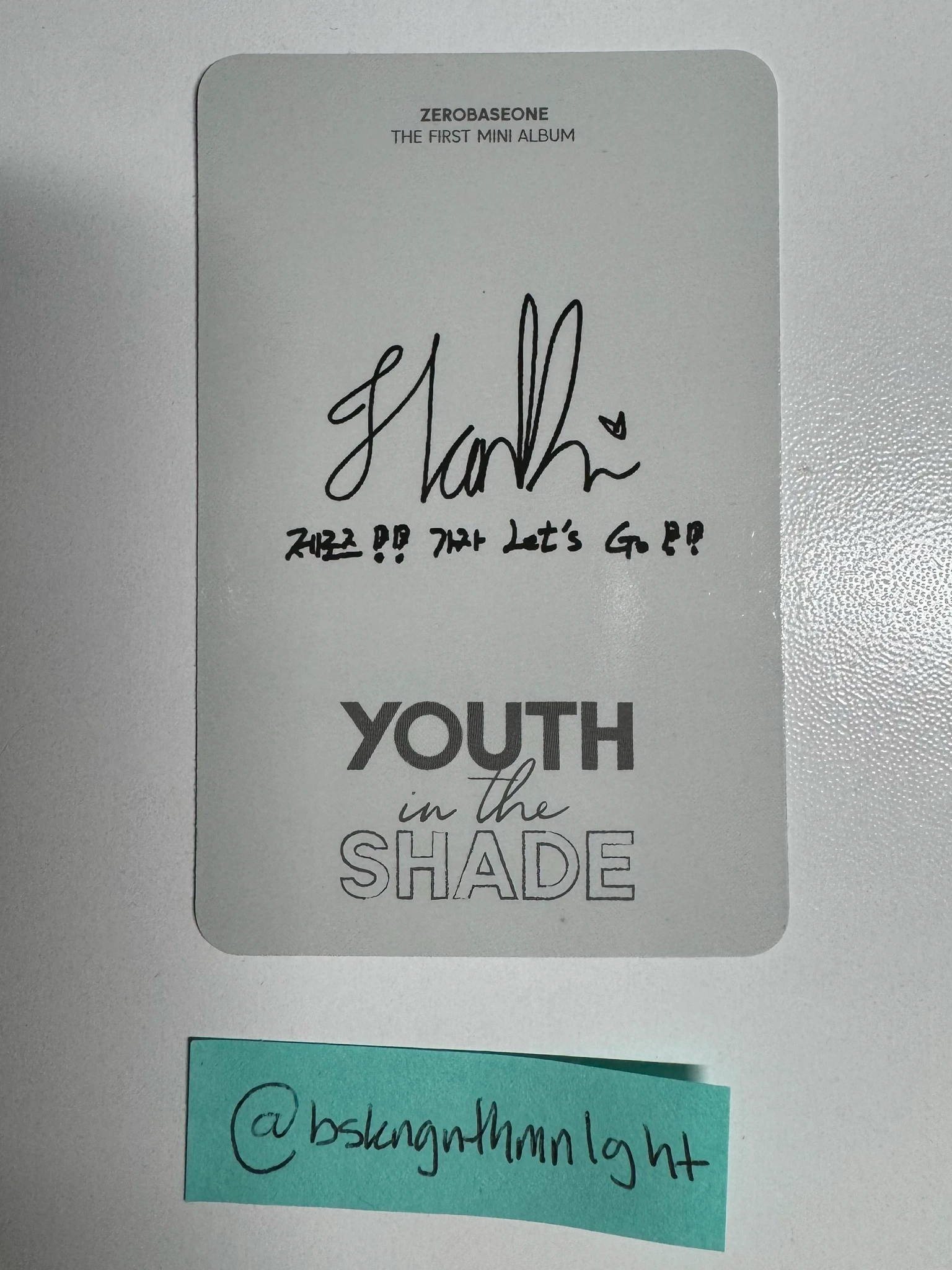 ZEROBASEONE Hanbin ZEROBASEONE - Hanbin - Youth in the Shade Album digipack ver. listing photo 2
