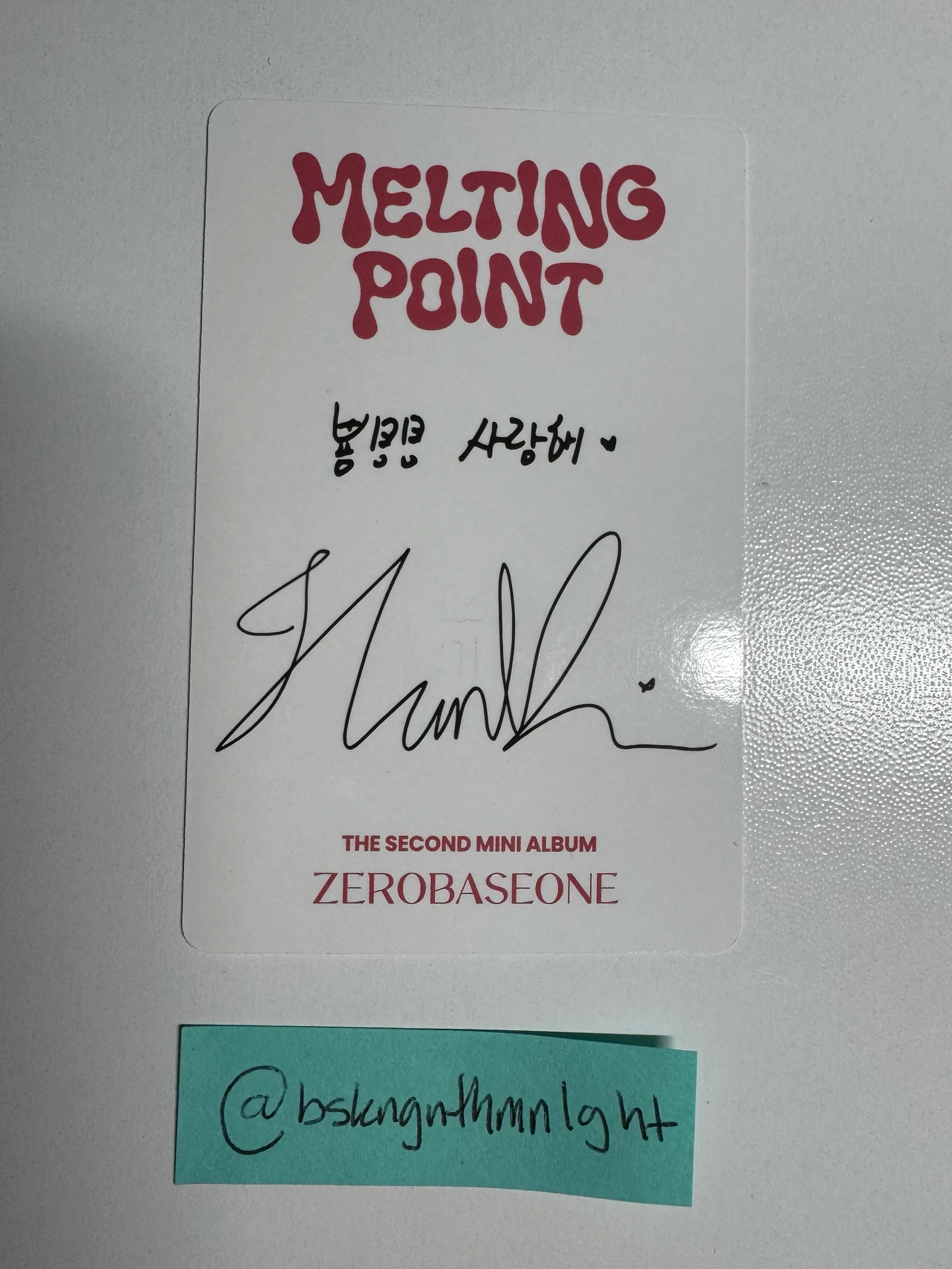 ZEROBASEONE Hanbin ZEROBASEONE - Hanbin - Melting Point Album fairytale listing photo 2