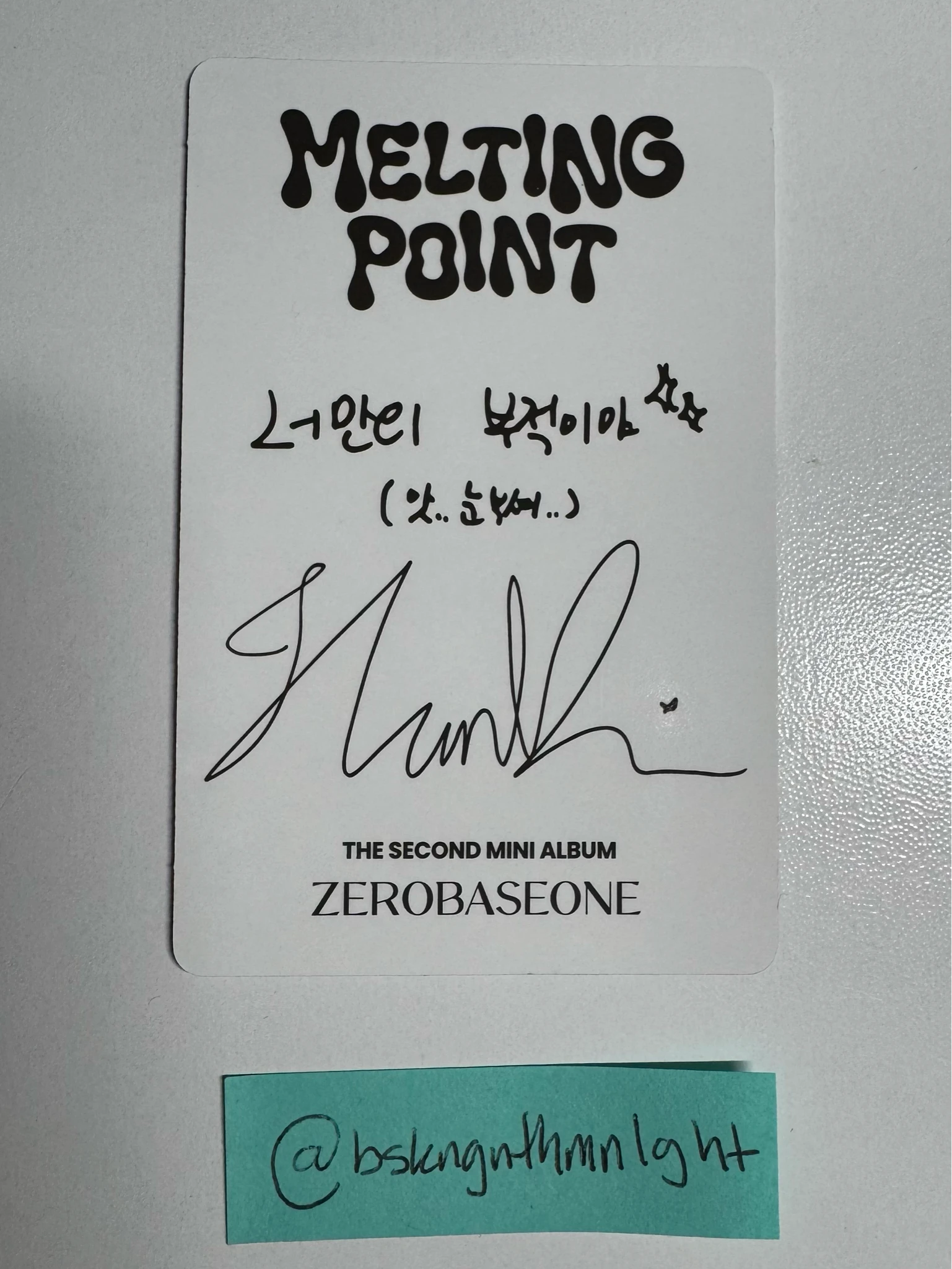 ZEROBASEONE Hanbin ZEROBASEONE - Hanbin - Melting Point Album loyalty listing photo 2