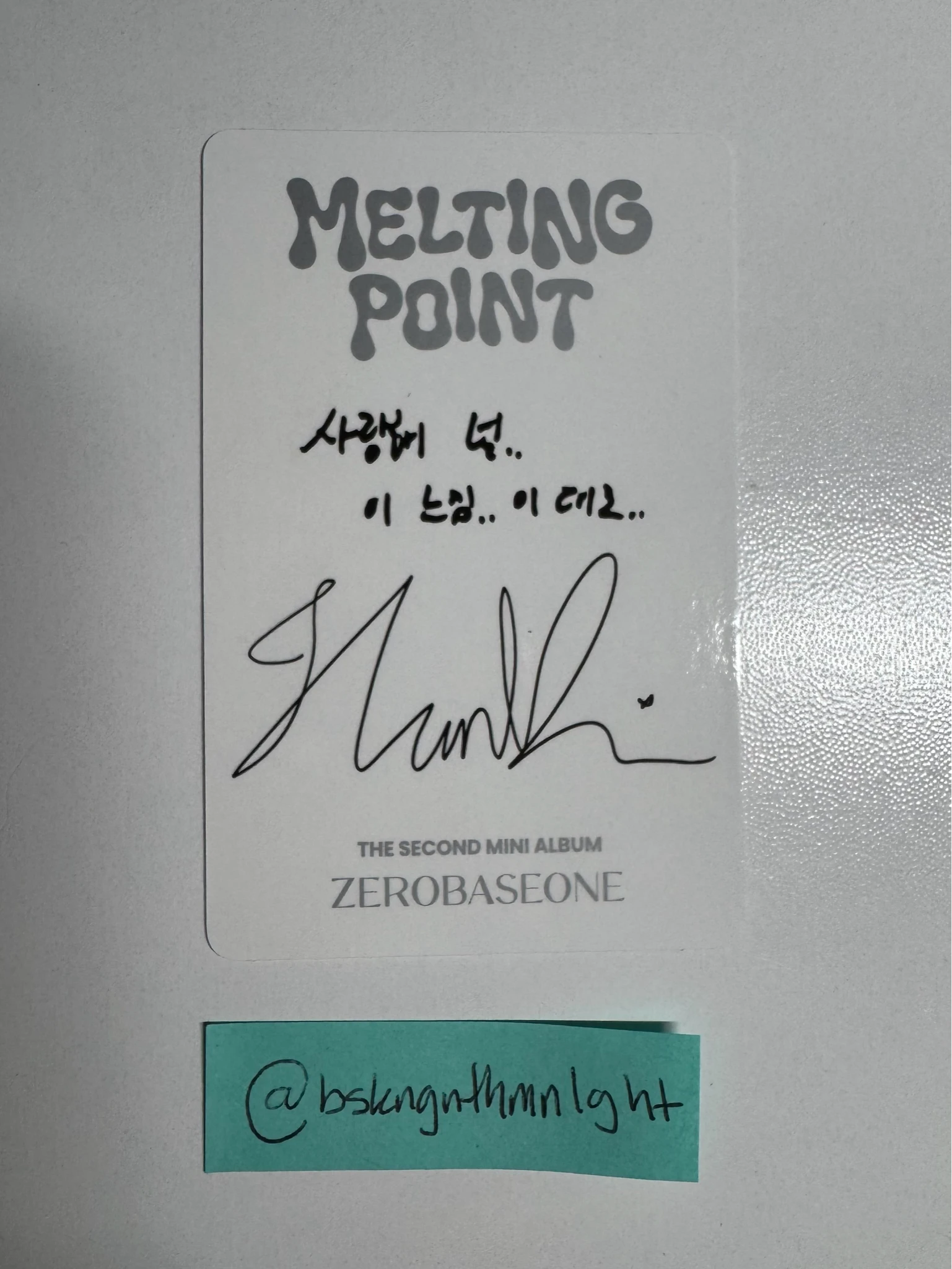 ZEROBASEONE Hanbin ZEROBASEONE - Hanbin - Melting Point Album digipack ver. listing photo 2