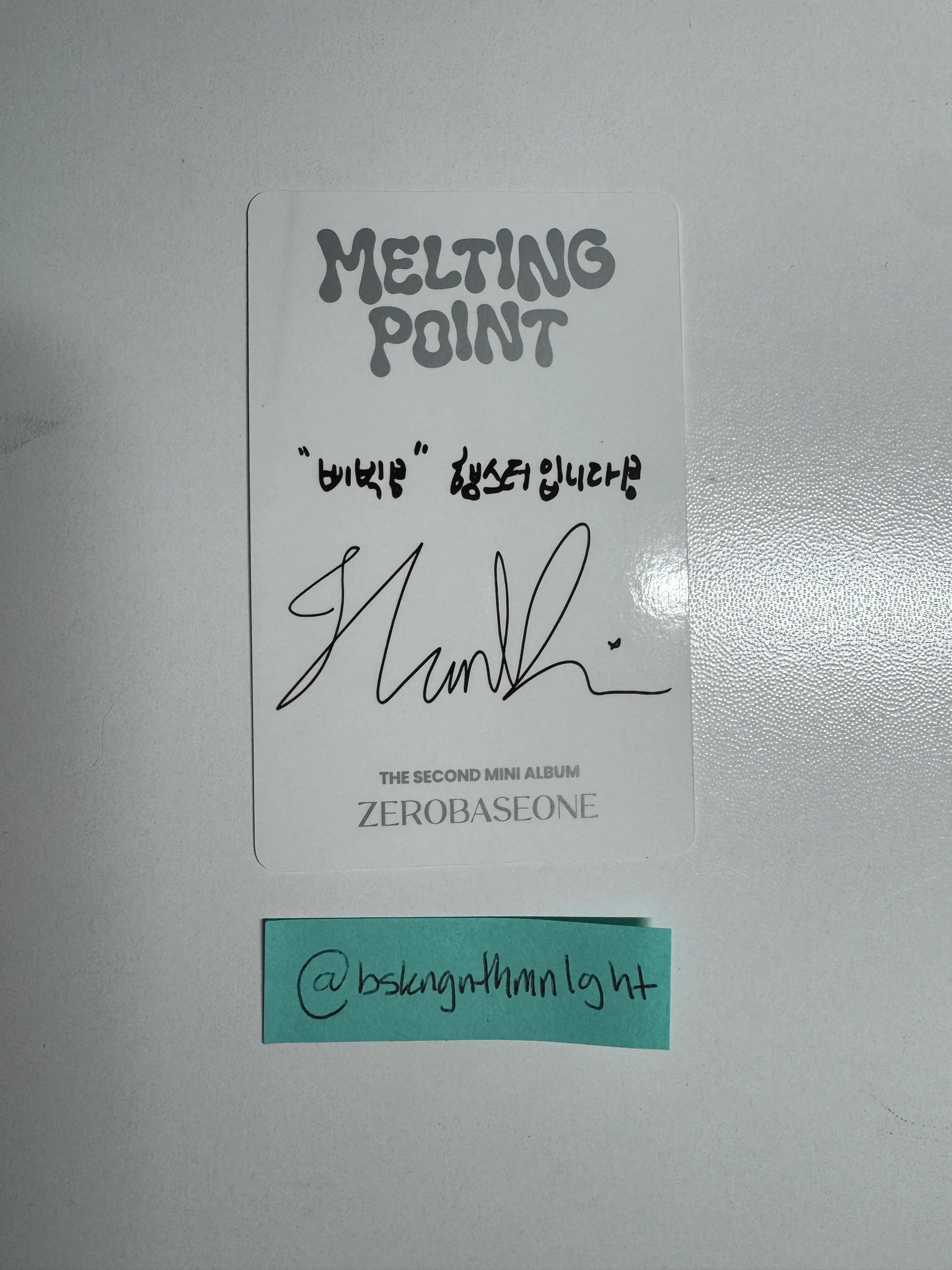 ZEROBASEONE Hanbin ZEROBASEONE - Hanbin - Melting Point Album digipack ver. listing photo 2