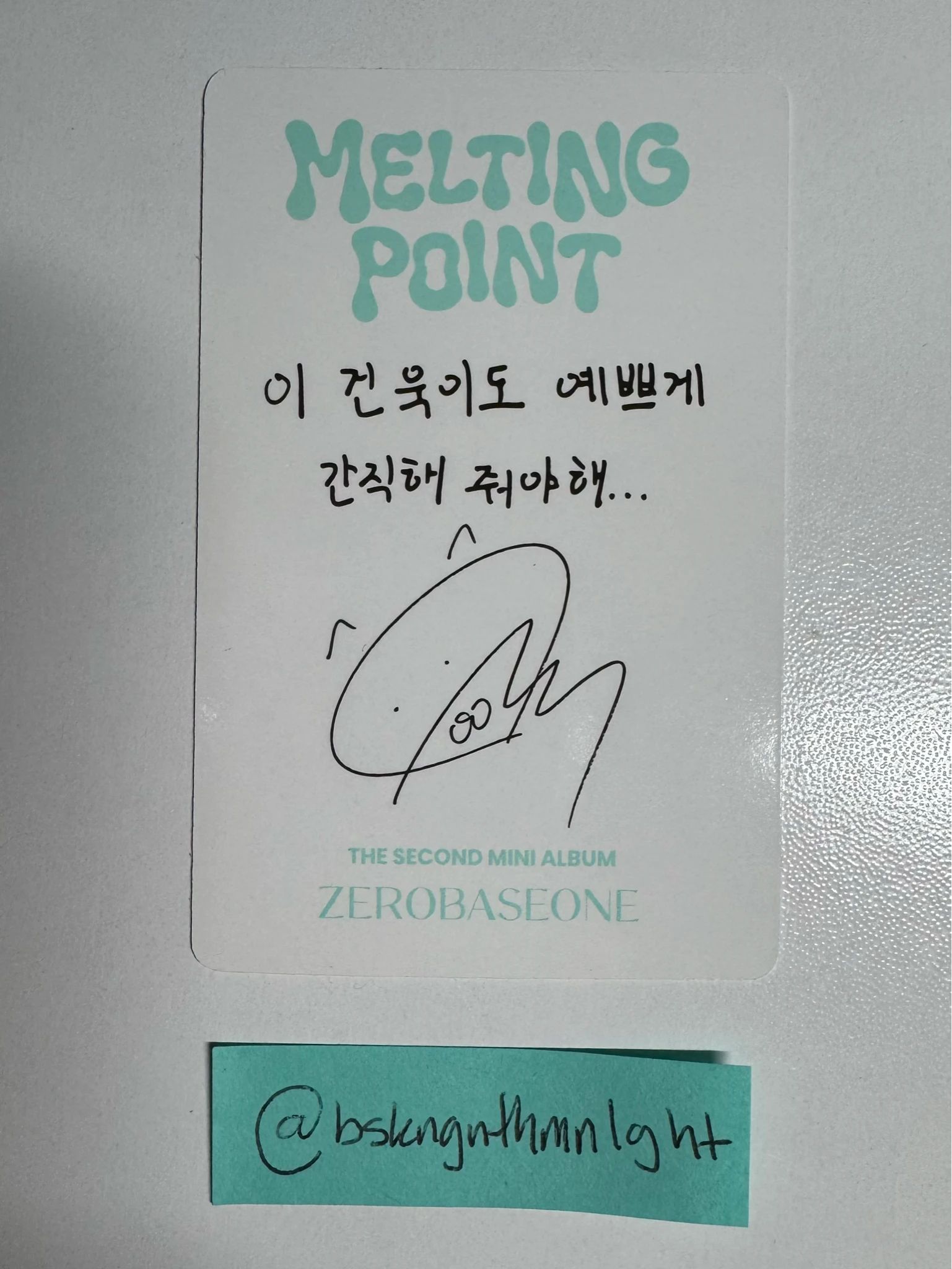 ZEROBASEONE Gunwook ZEROBASEONE - Gunwook - Melting Point Album album photocard mystery version B version listing photo 2