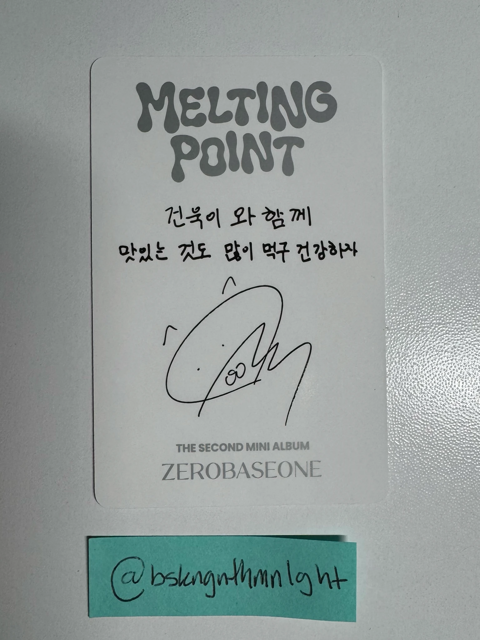 ZEROBASEONE Gunwook ZEROBASEONE - Gunwook - Melting Point Album digipack version album photocard B version listing photo 2