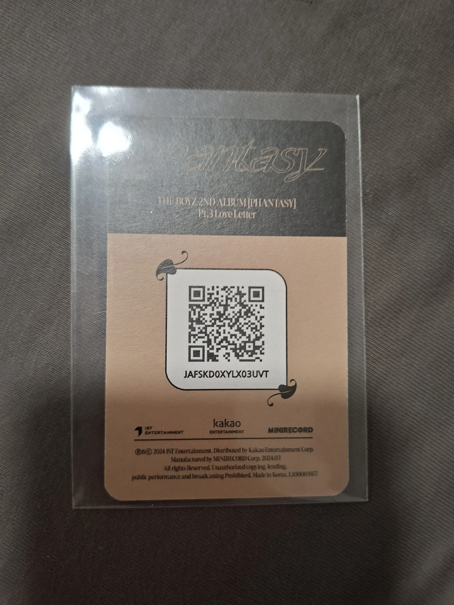 THE BOYZ New THE BOYZ - New - Phantasy Pt. 3: Love Letter Album album photocard listing photo 2