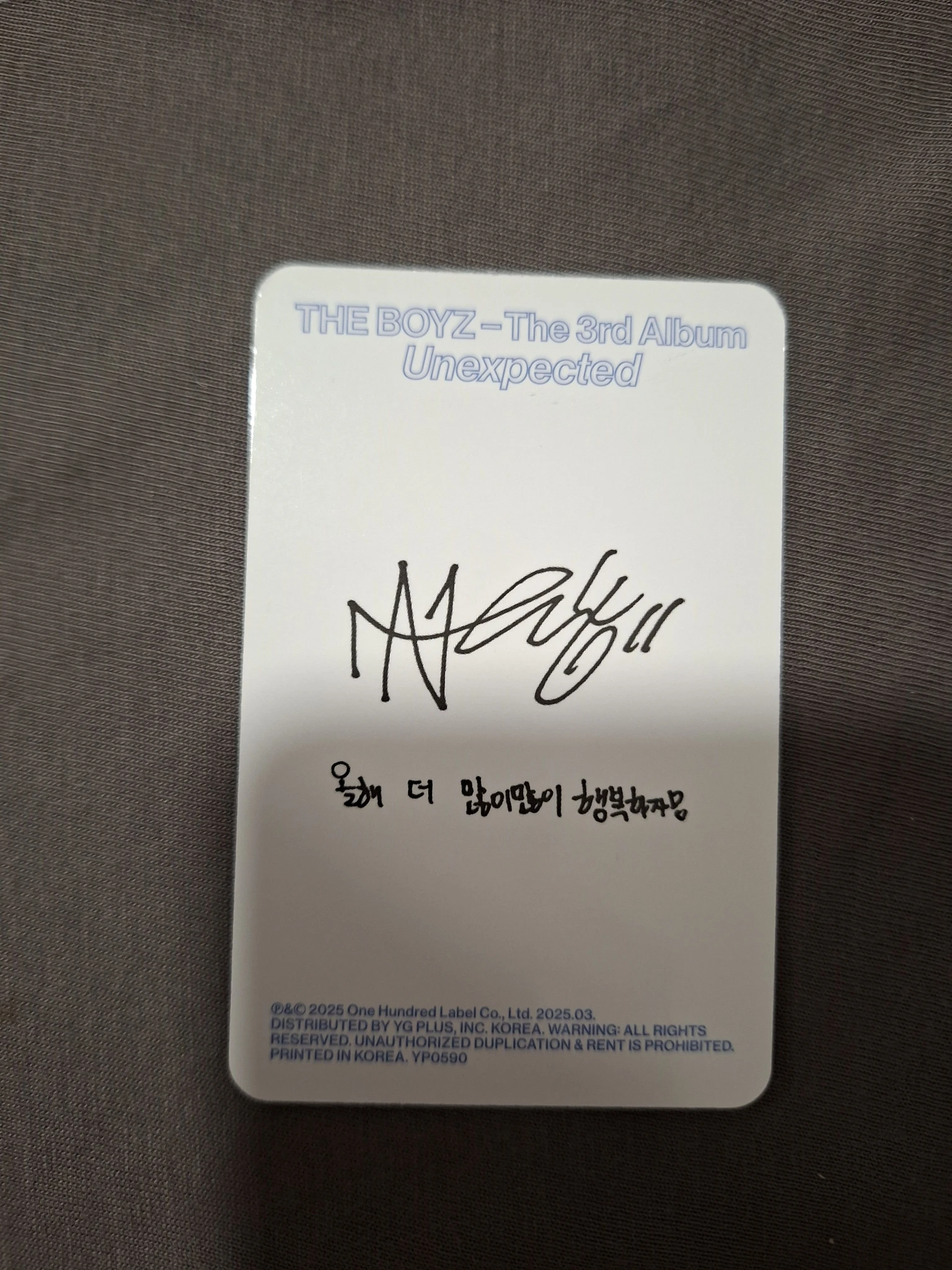 THE BOYZ New THE BOYZ - New - Unexpected Album begin version album photocard listing photo 2