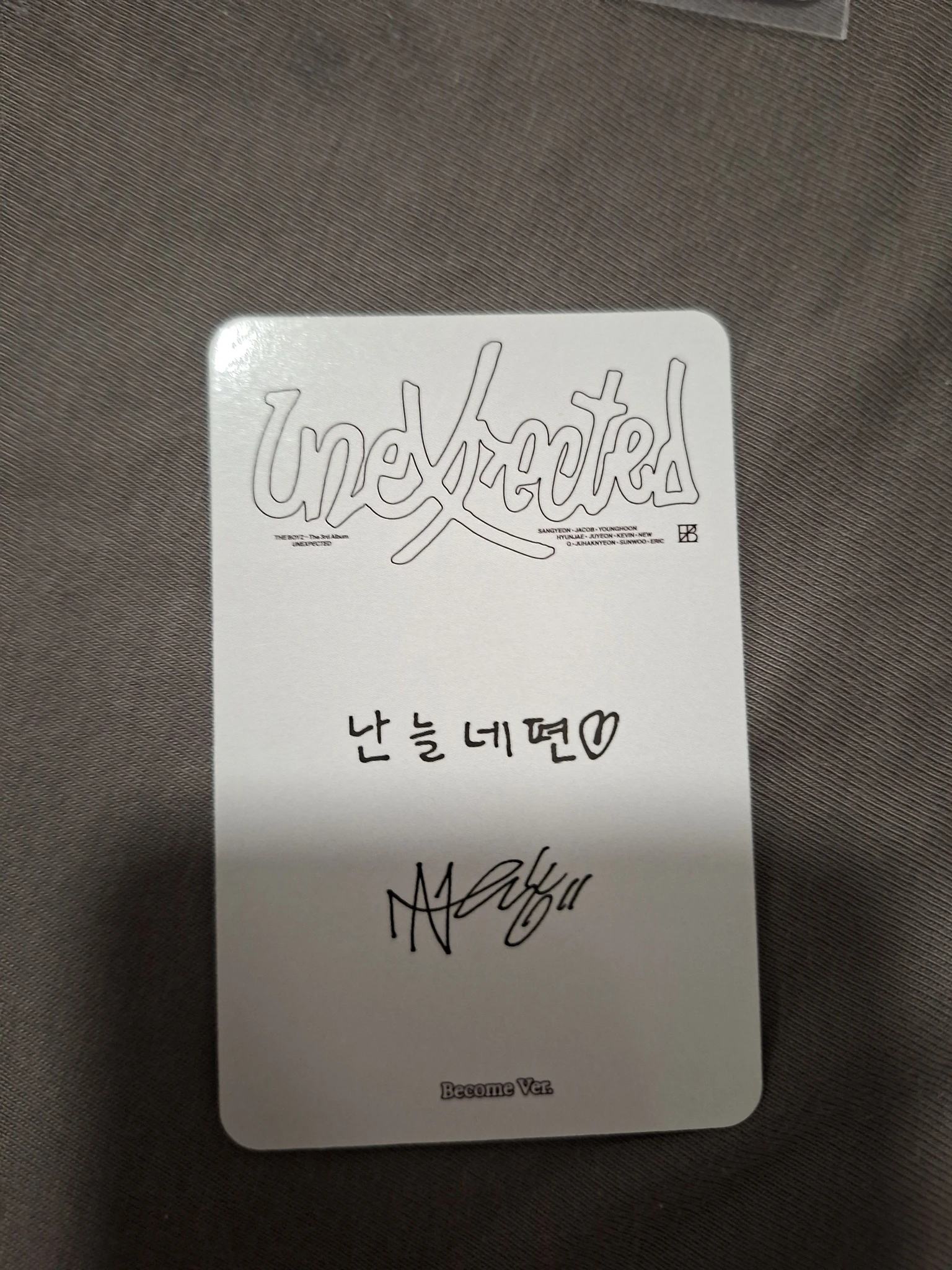 THE BOYZ New THE BOYZ - New - Unexpected Album album photocard become version listing photo 2