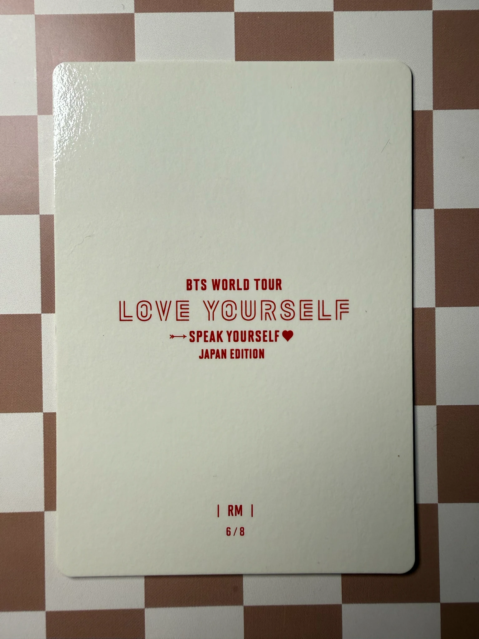 BTS RM BTS - RM - LY: Speak Yourself Tour Event mini photocard japan listing photo 2