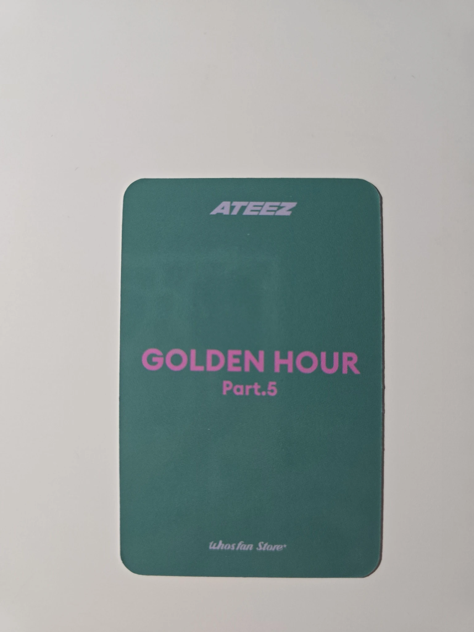 ATEEZ Wooyoung ATEEZ - Wooyoung - GOLDEN HOUR : Part.5 Album whosfan lucky draw (LD) round 1 photobook version listing photo 2