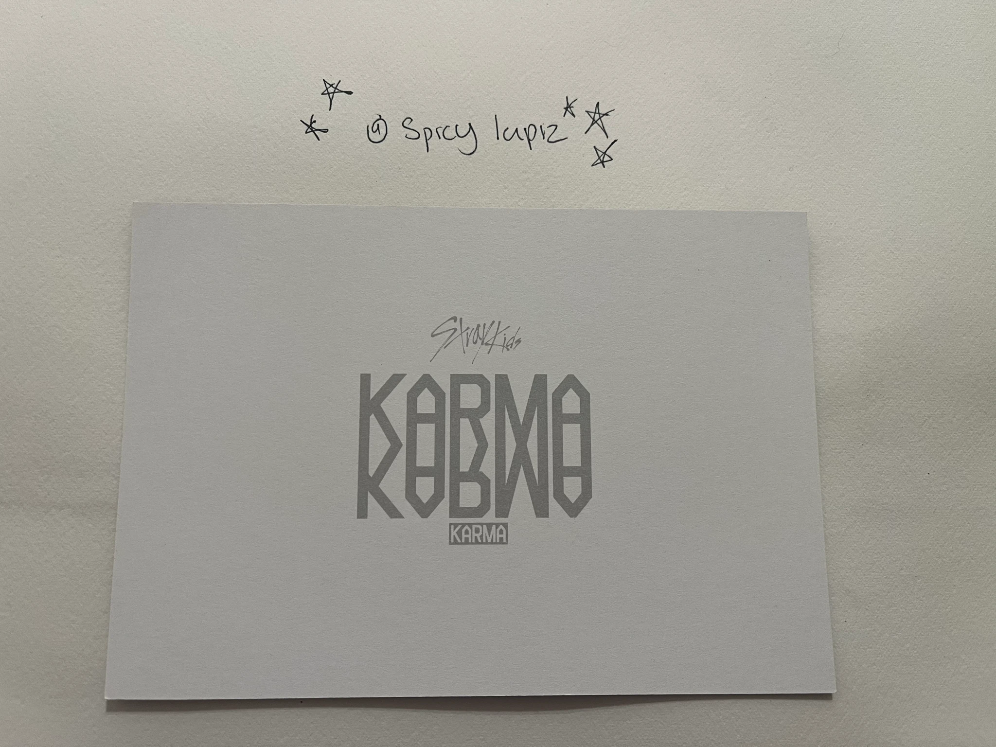 Stray Kids Stray Kids - KARMA Album postcard US exclusive album inclusion listing photo 2