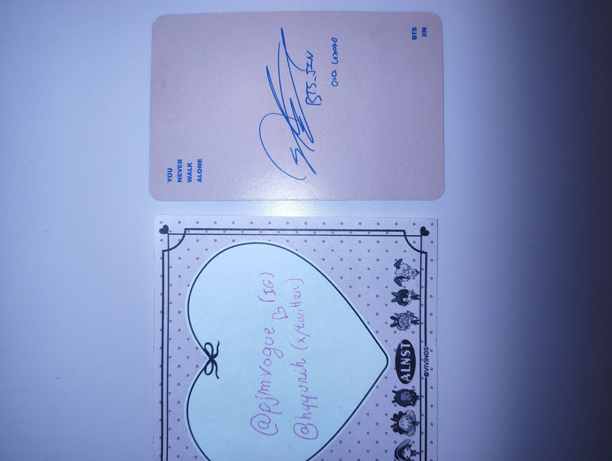 BTS Jin BTS - Jin - You Never Walk Alone Album album photocard listing photo 2