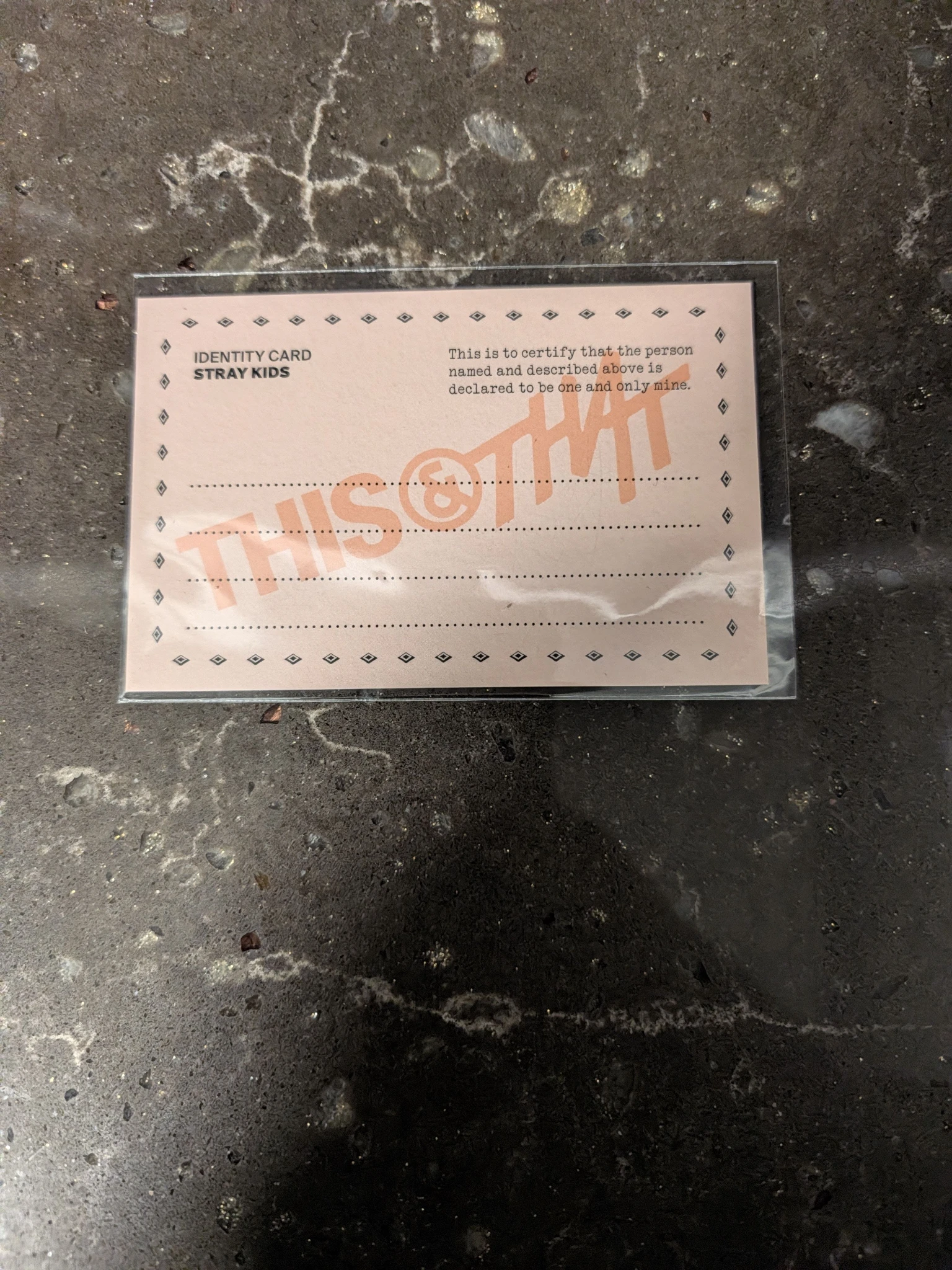 Stray Kids I.N Stray Kids - I.N - This & That Album id card that version album photocard listing photo 2