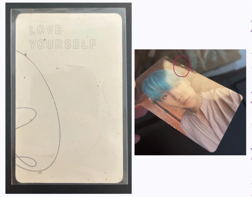 BTS SUGA BTS - SUGA - Love Yourself: Her Album album photocard L ver. listing photo 2