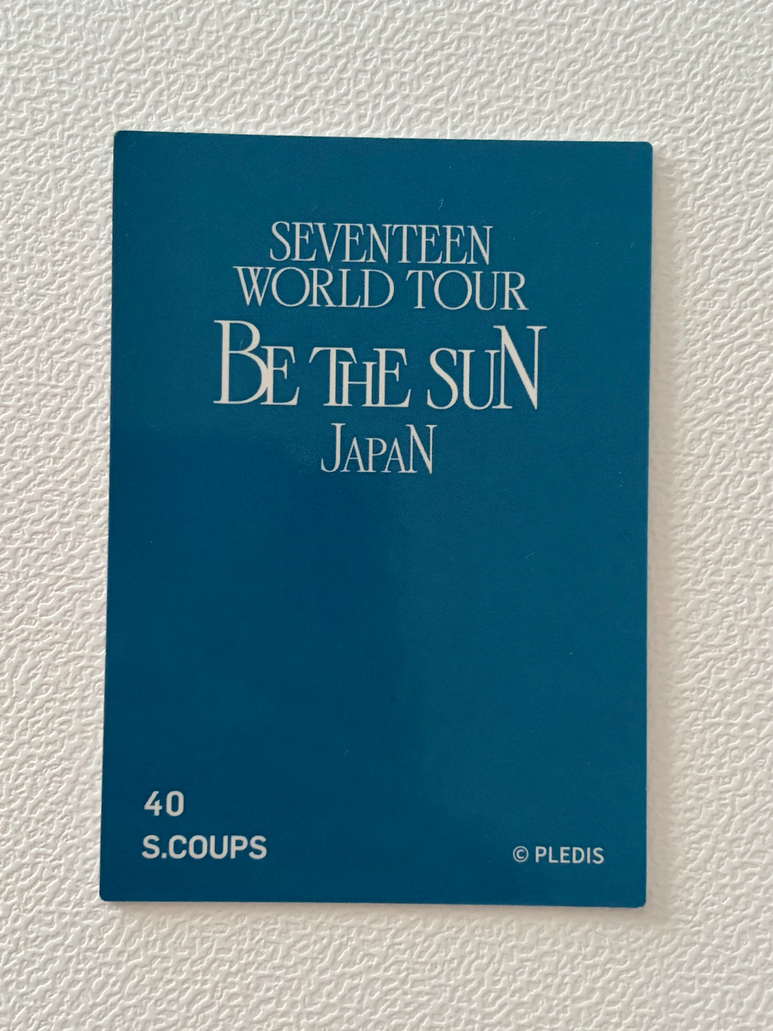 SEVENTEEN S.Coups SEVENTEEN - S.Coups - [BE THE SUN] WORLD TOUR Event holographic (hologram) japan merch photocard trading card listing photo 2