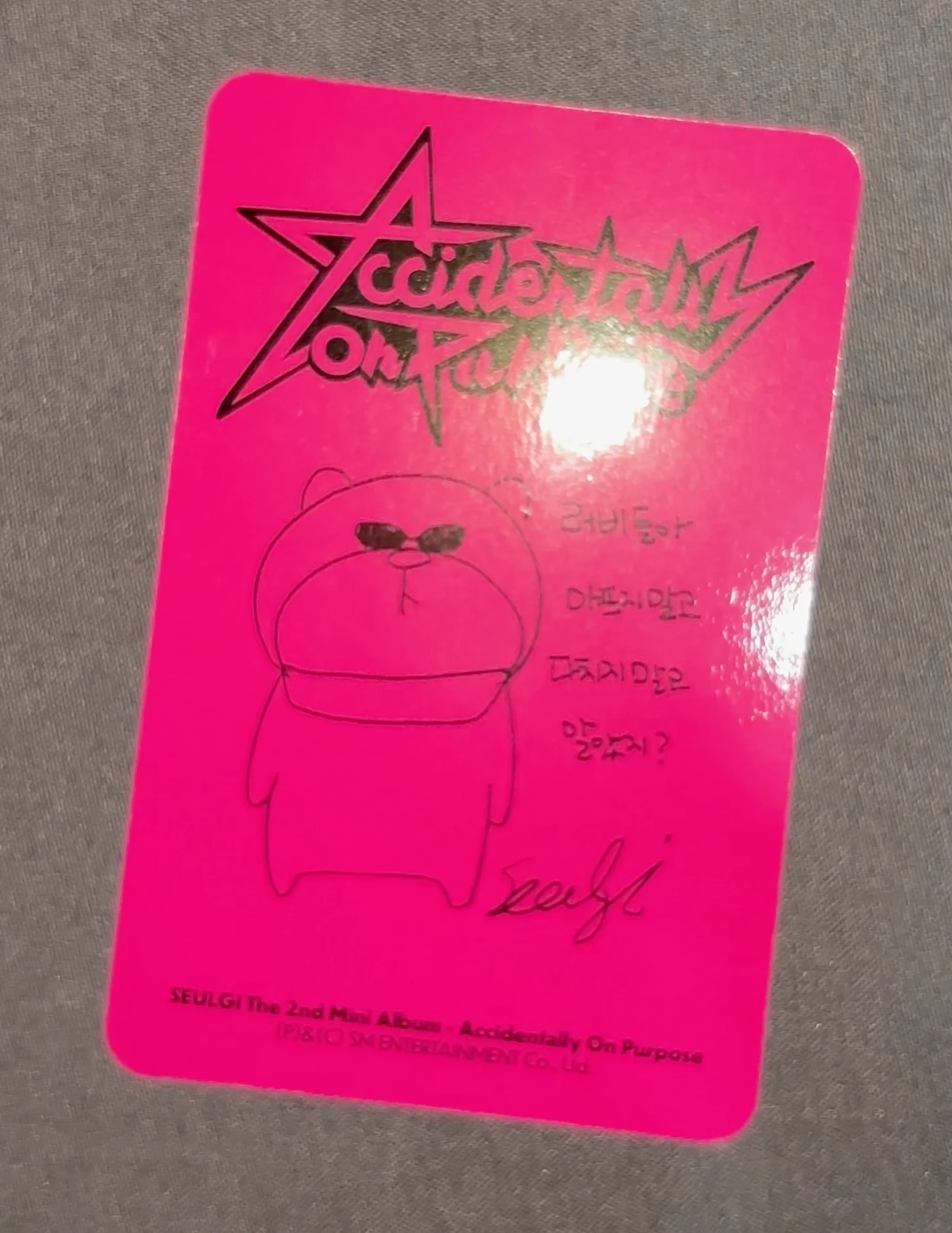 Red Velvet Seulgi Red Velvet - Seulgi - Accidentally On Purpose Album Sticker ver. listing photo 2
