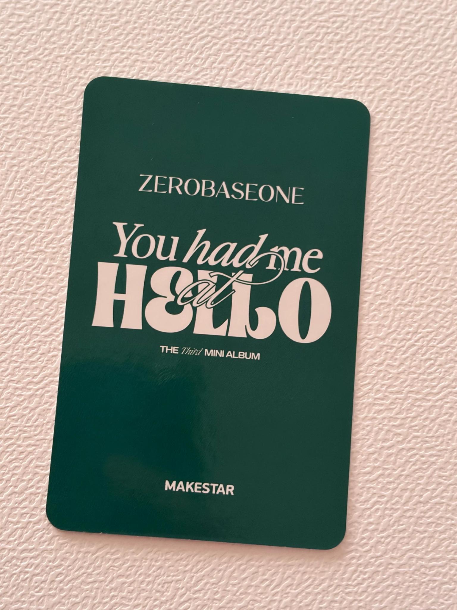 ZEROBASEONE Gyuvin ZEROBASEONE - Gyuvin - You had me at HELLO Album makestar lucky draw digipack version listing photo 2