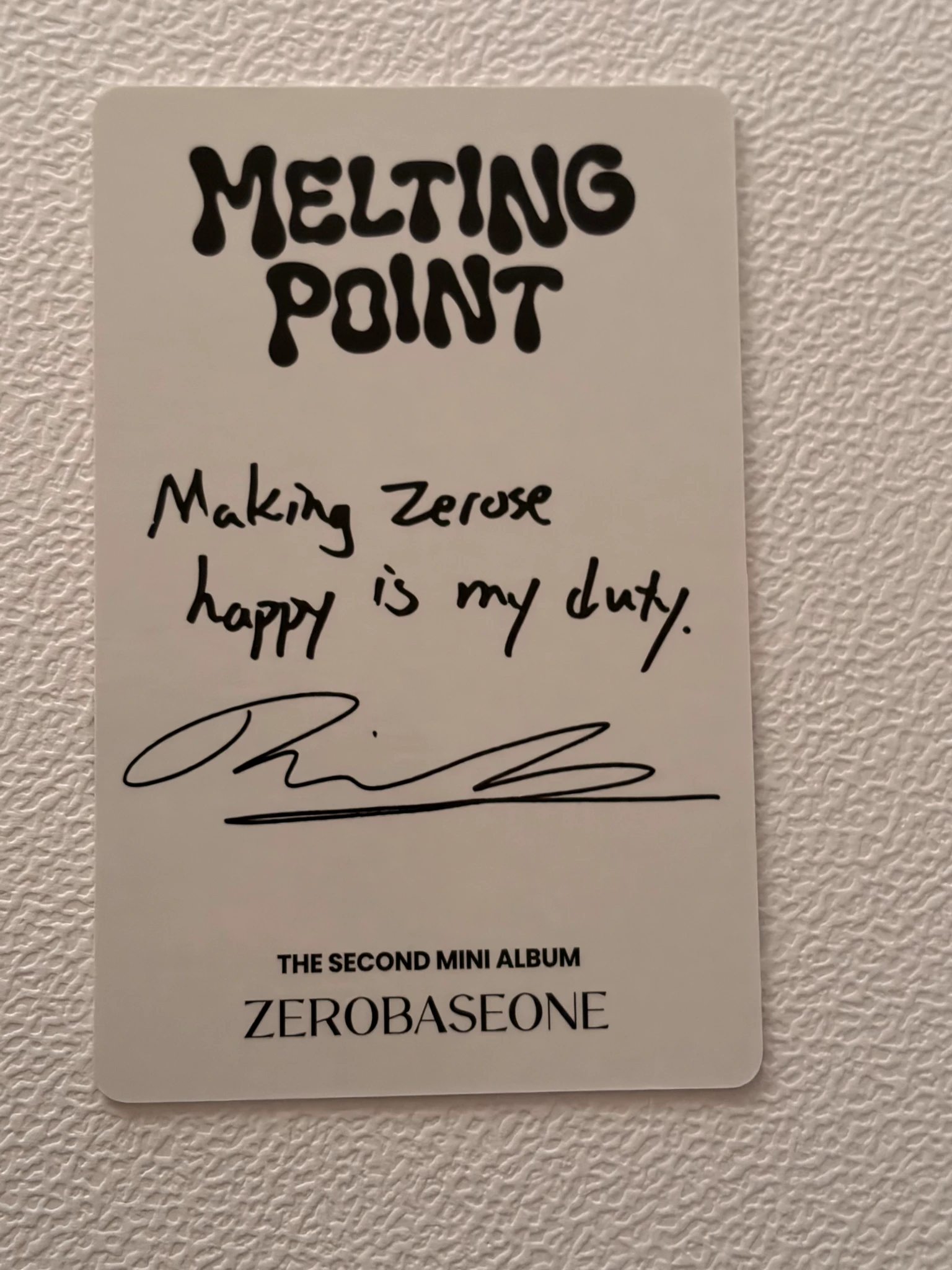 ZEROBASEONE Ricky ZEROBASEONE - Ricky - Melting Point Album loyalty version album photocard listing photo 2