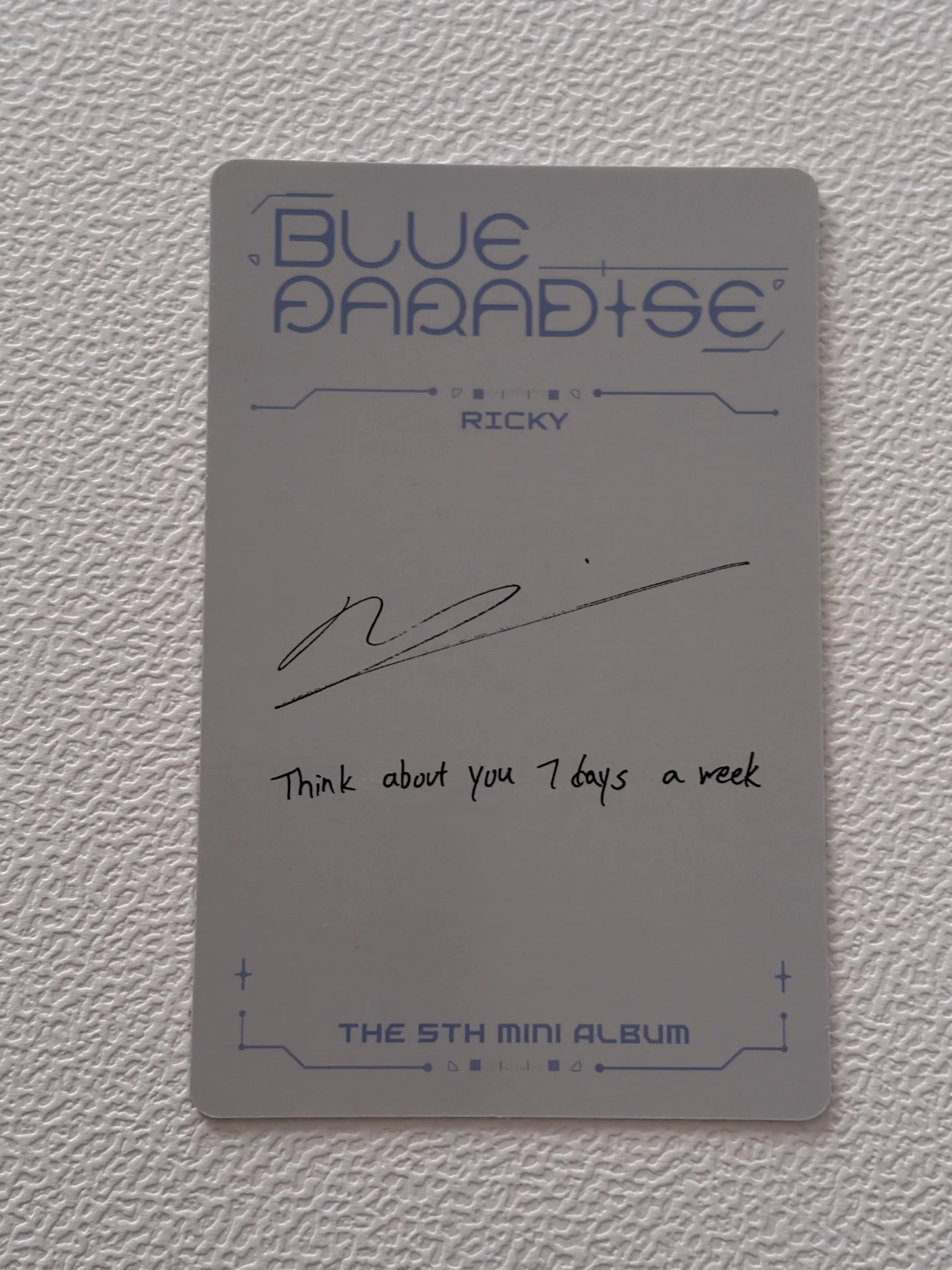 ZEROBASEONE Ricky ZEROBASEONE - Ricky - Blue Paradise Album album photocard digipack version listing photo 2