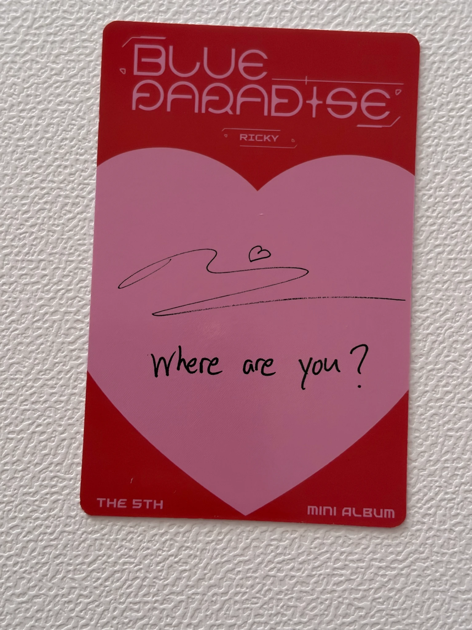 ZEROBASEONE Ricky ZEROBASEONE - Ricky - Blue Paradise Album digipack version album photocard listing photo 2