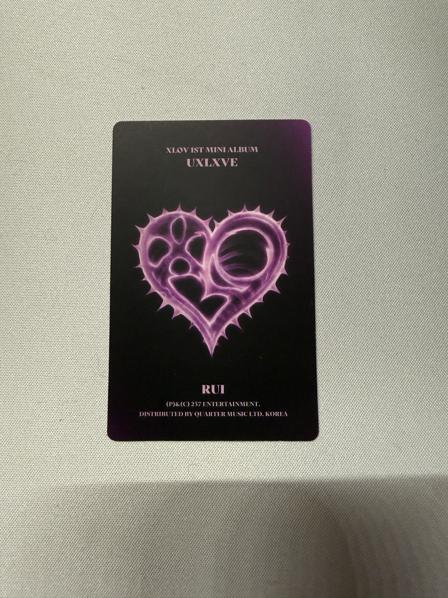 XLOV Rui XLOV - Rui - UXLXVE Album O version album photocard listing photo 2