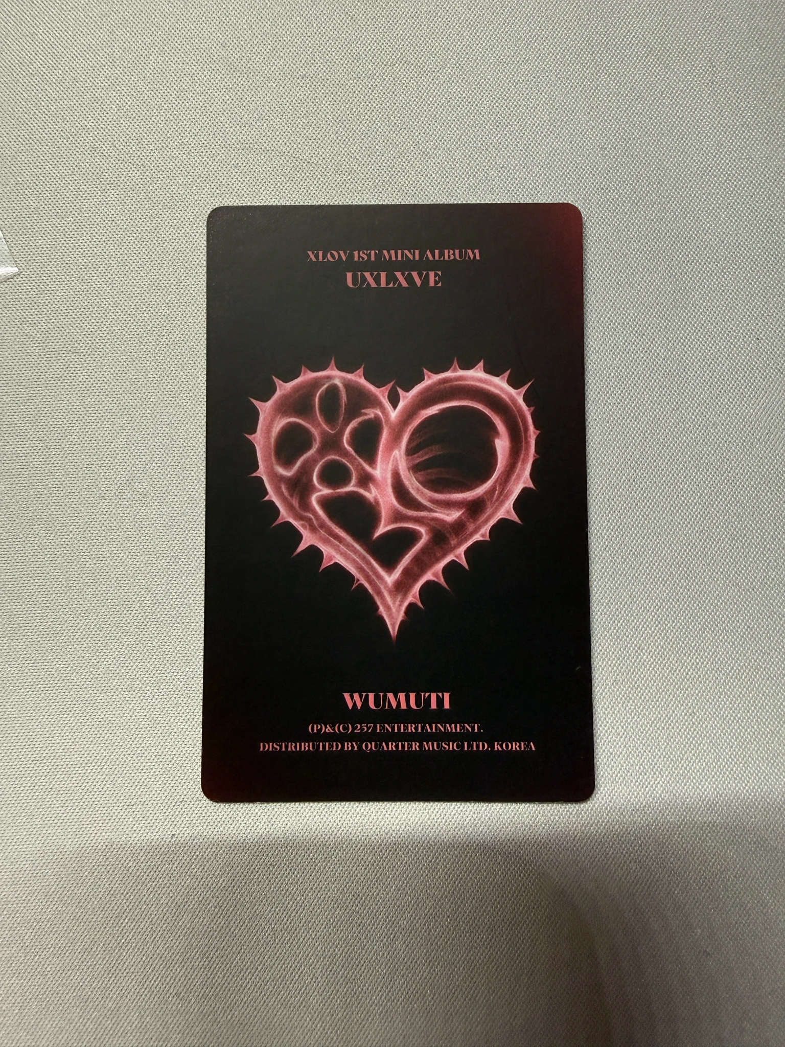 XLOV Wumuti XLOV - Wumuti - Uxlxve Album album photocard O version listing photo 2