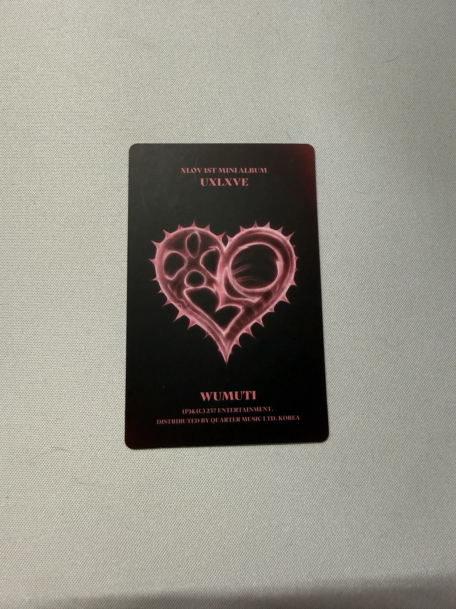 XLOV Wumuti XLOV - Wumuti - UXLXVE Album album photocard O version listing photo 2