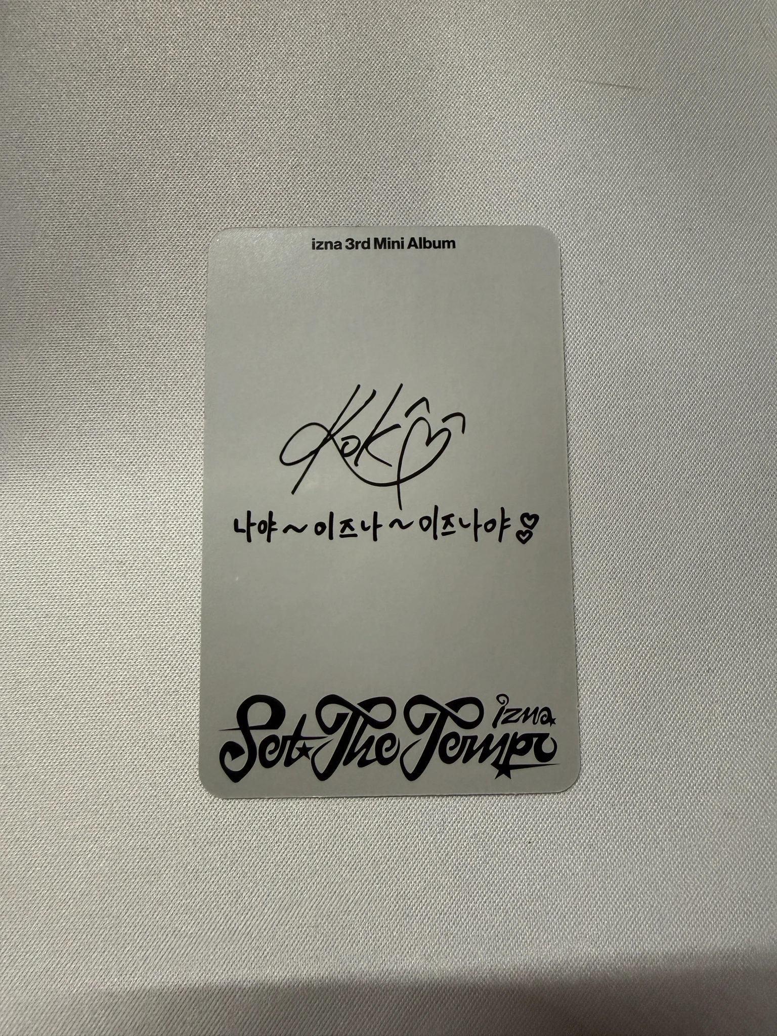 izna Koko izna - Koko - Set The Tempo Album album photocard postcard version listing photo 2
