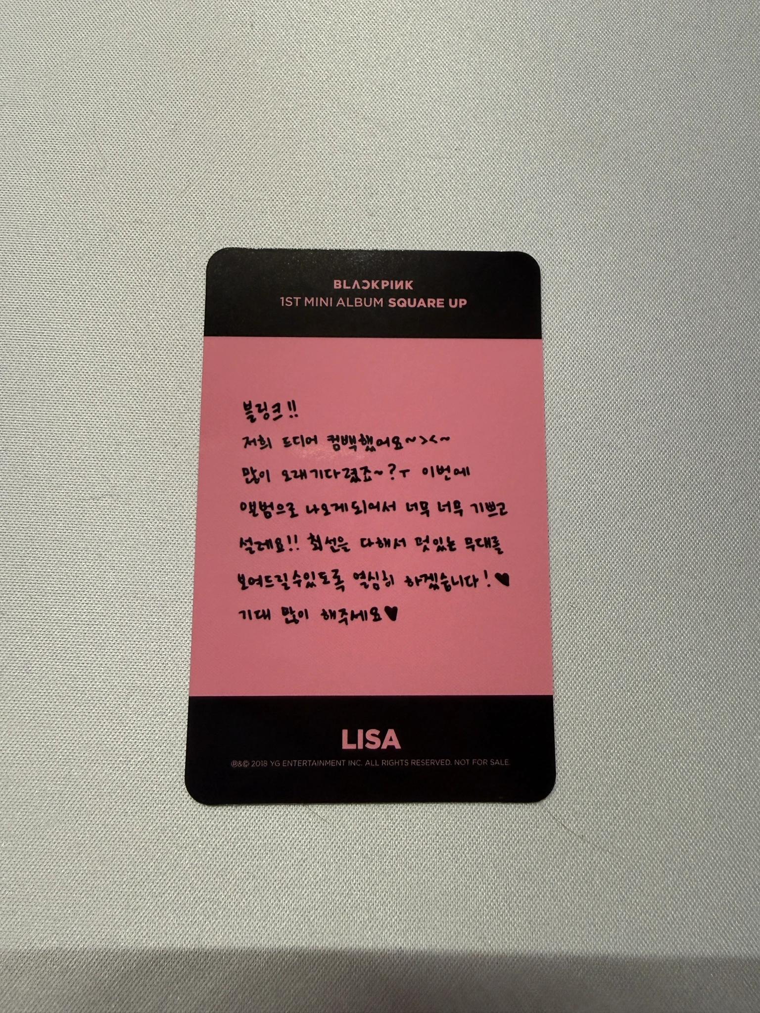 BLACKPINK Lisa BLACKPINK-Lisa-Album-Square Up listing photo 2