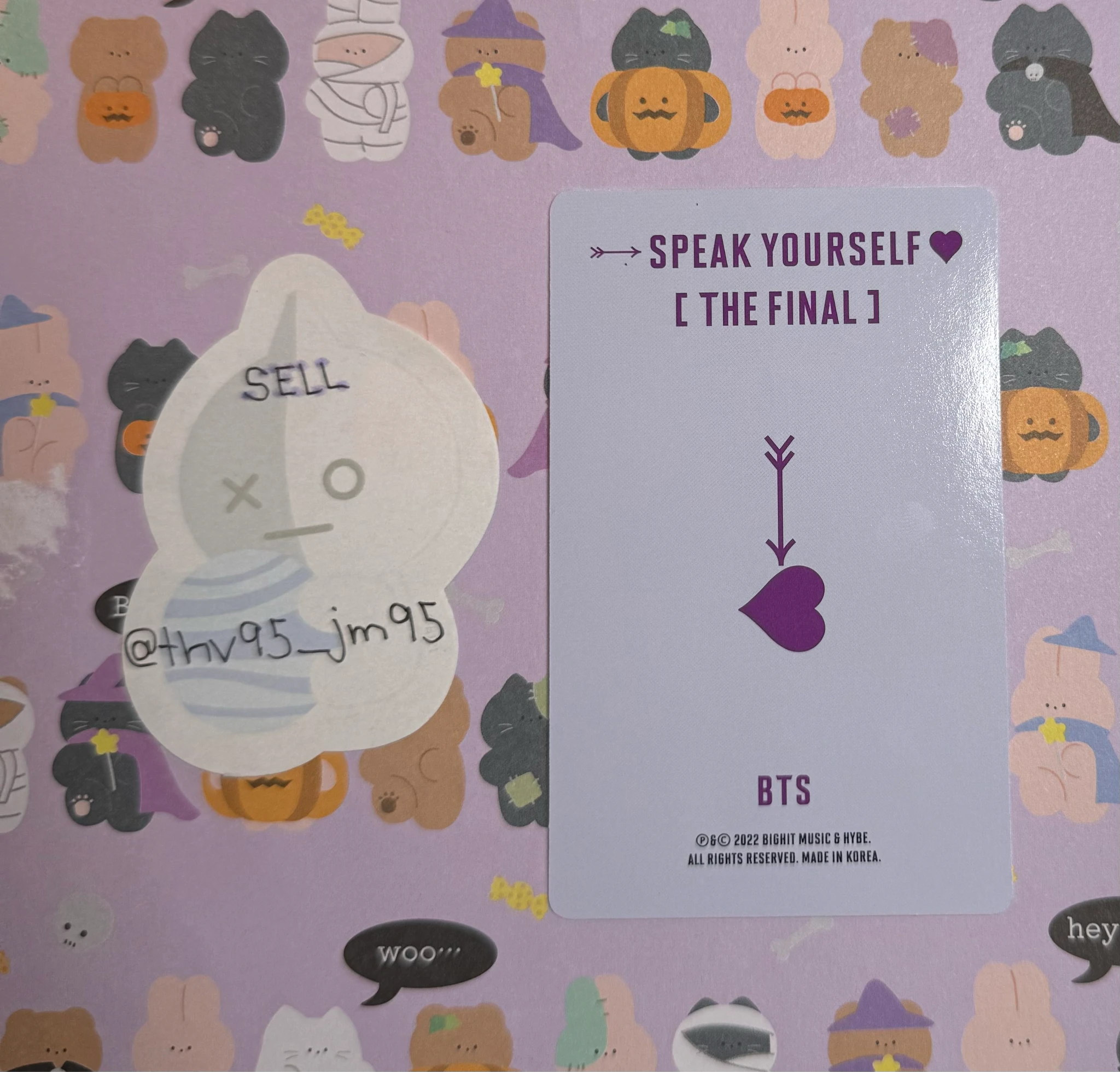 BTS Jin BTS - Jin - SPEAK YOURSELF : THE FINAL IN SEOUL DVD Other random pc DVD ver. listing photo 2