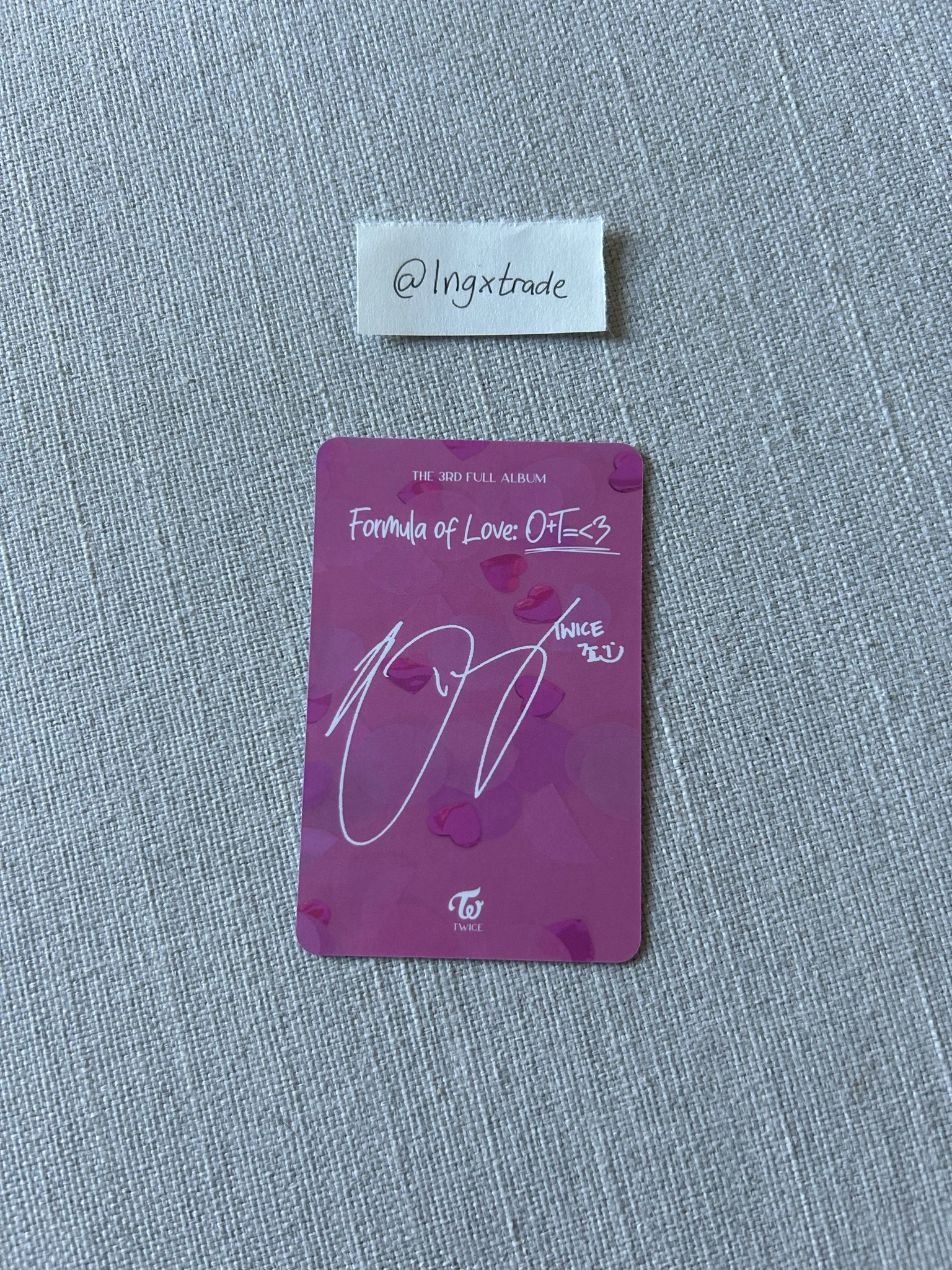 TWICE Jihyo TWICE - Jihyo - Formula of Love: O+T=<3 Album listing photo 2