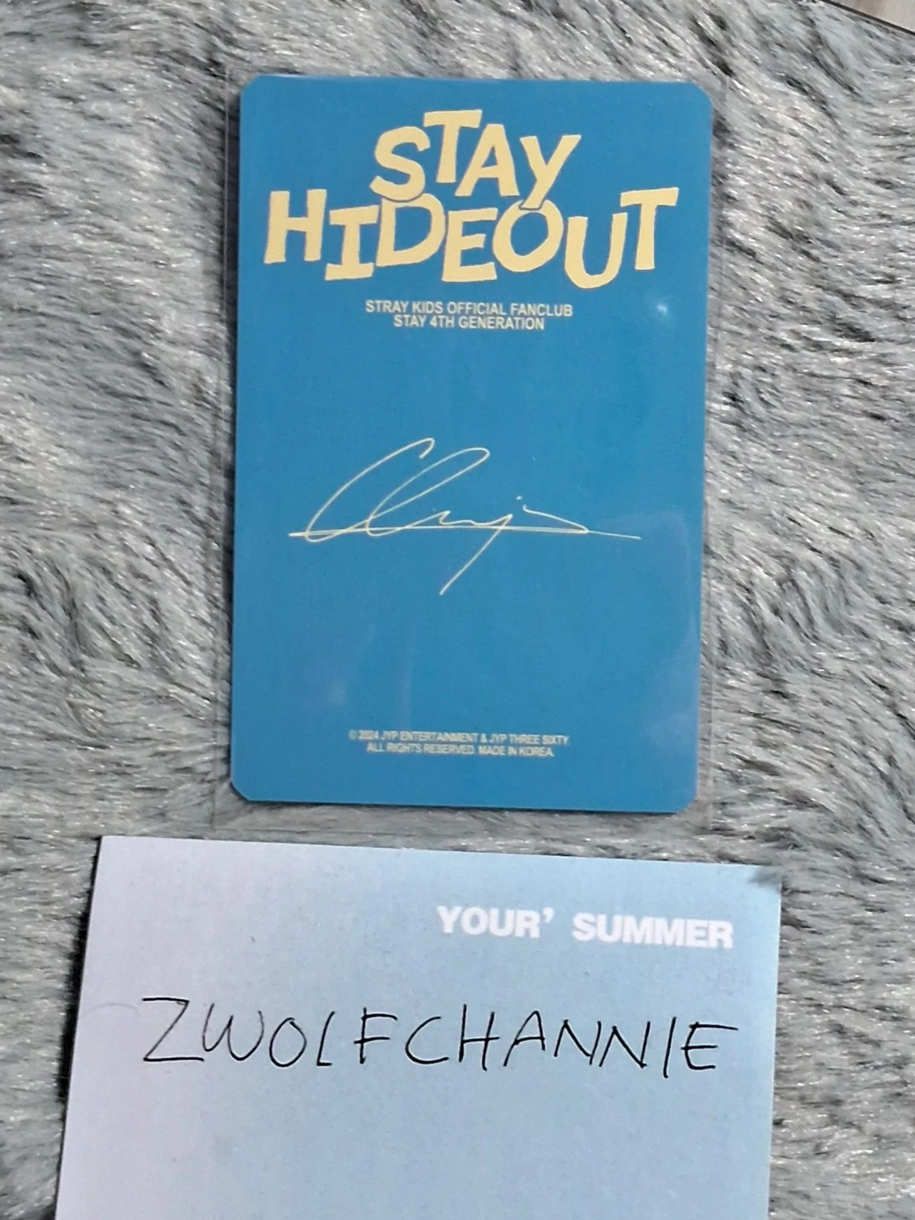 Stray Kids Bang Chan Stray Kids - Bang Chan - STAY Hideout Official Fan Club 4th Gen Other photocard set listing photo 2