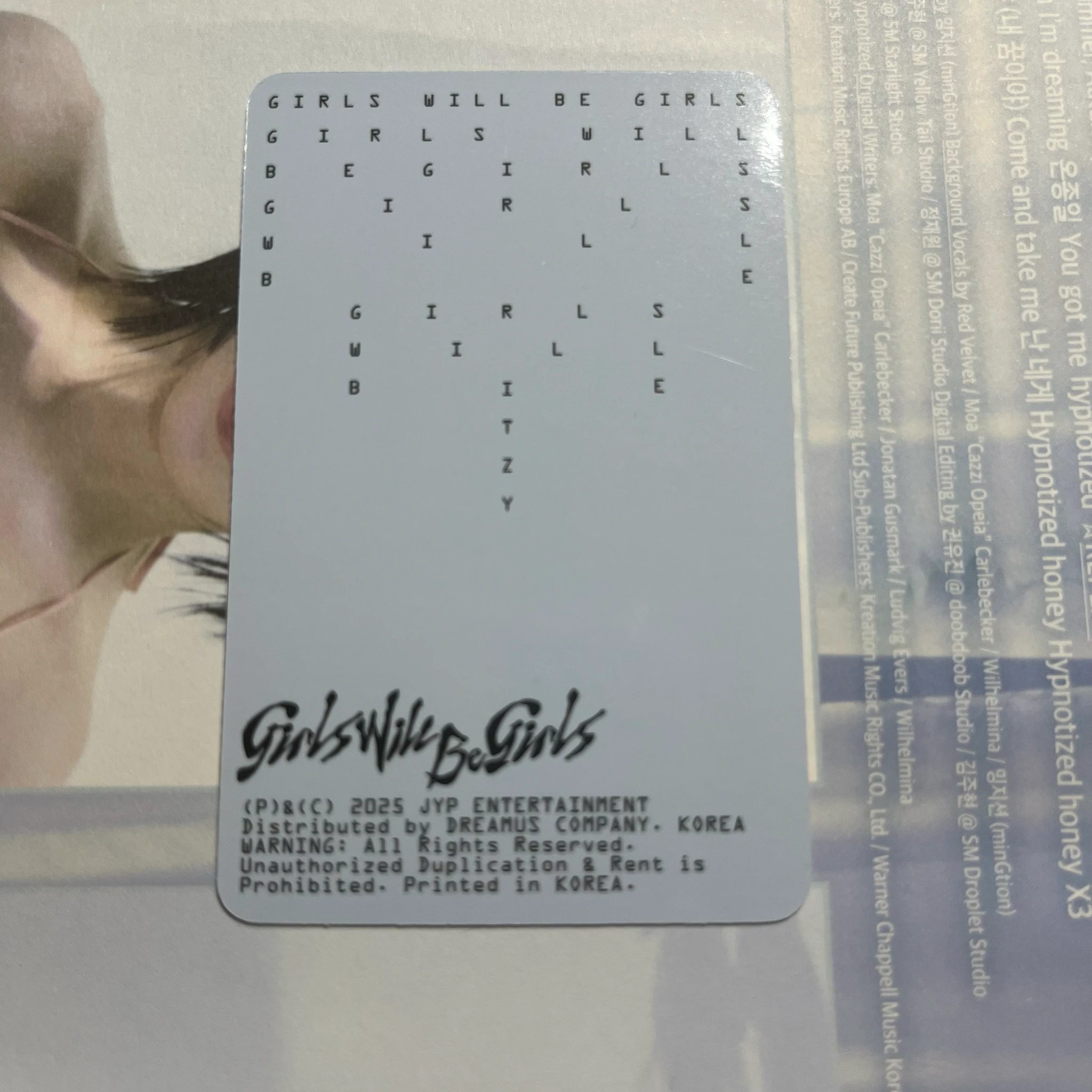 ITZY Yuna ITZY - Yuna - Girls Will Be Girls Album album photocard binder ver. listing photo 2