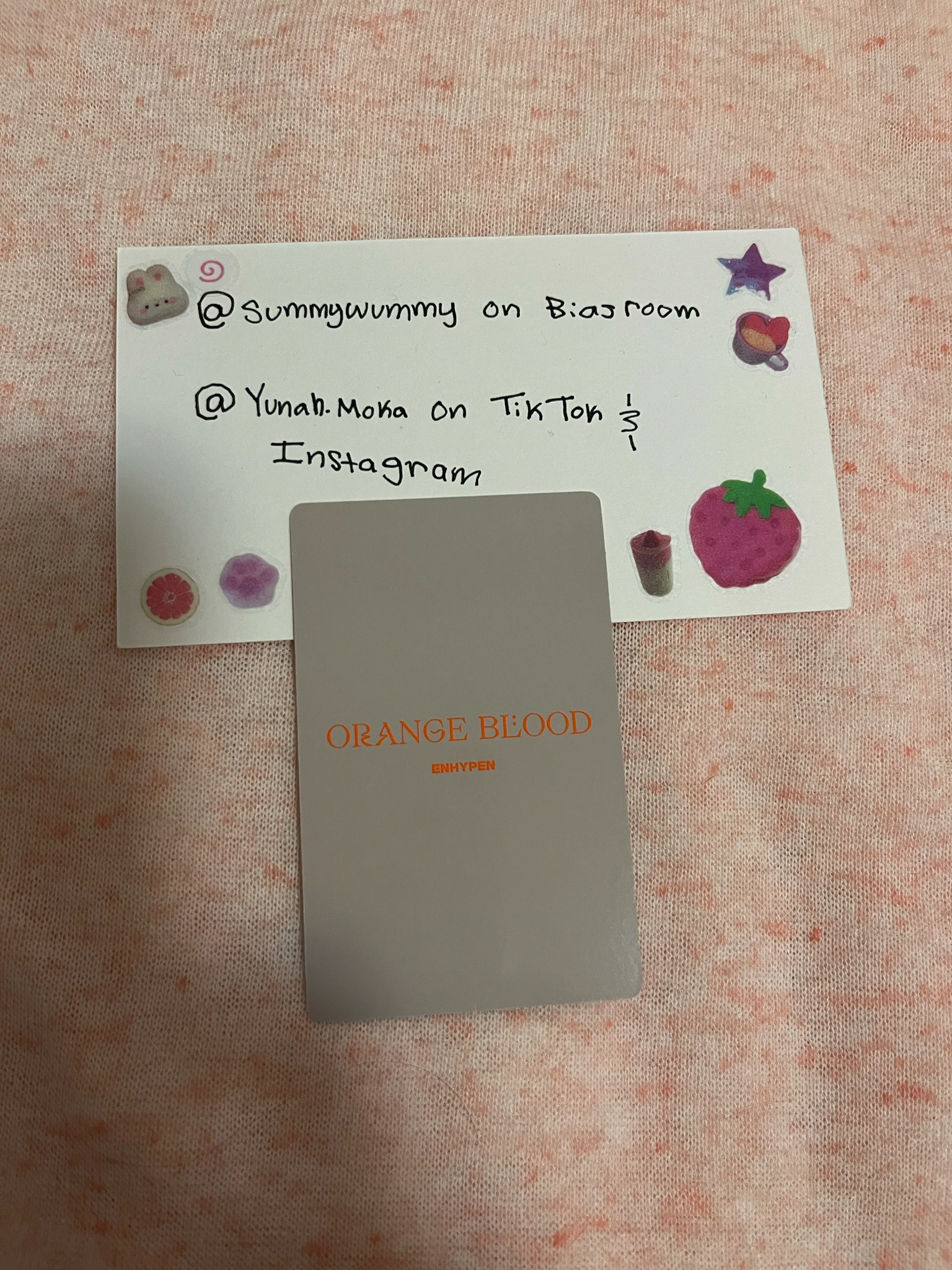 ENHYPEN Jungwon ENHYPEN - Jungwon - ORANGE BLOOD Album korean album album photocard ksana version listing photo 2