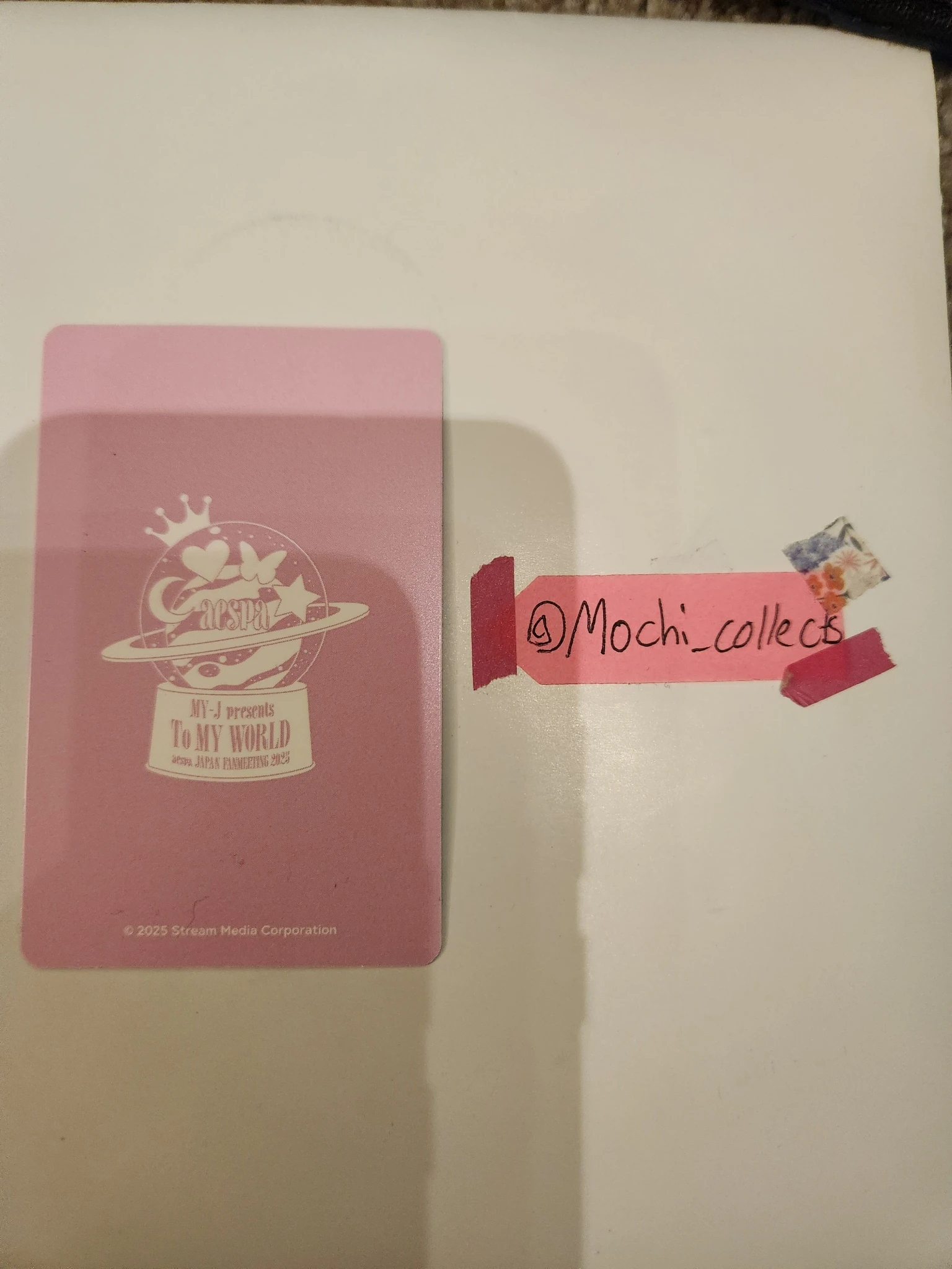 aespa Winter aespa - Winter - My-J ,,TO MY WORLD" fanmeeting Event random photocard trading card listing photo 2