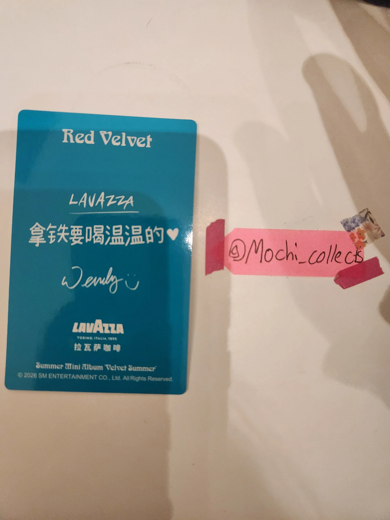 Red Velvet Wendy Red Velvet - Wendy - Velvet Summer Album lavazza china drink benefit food order benefit photocard set cafe event listing photo 2