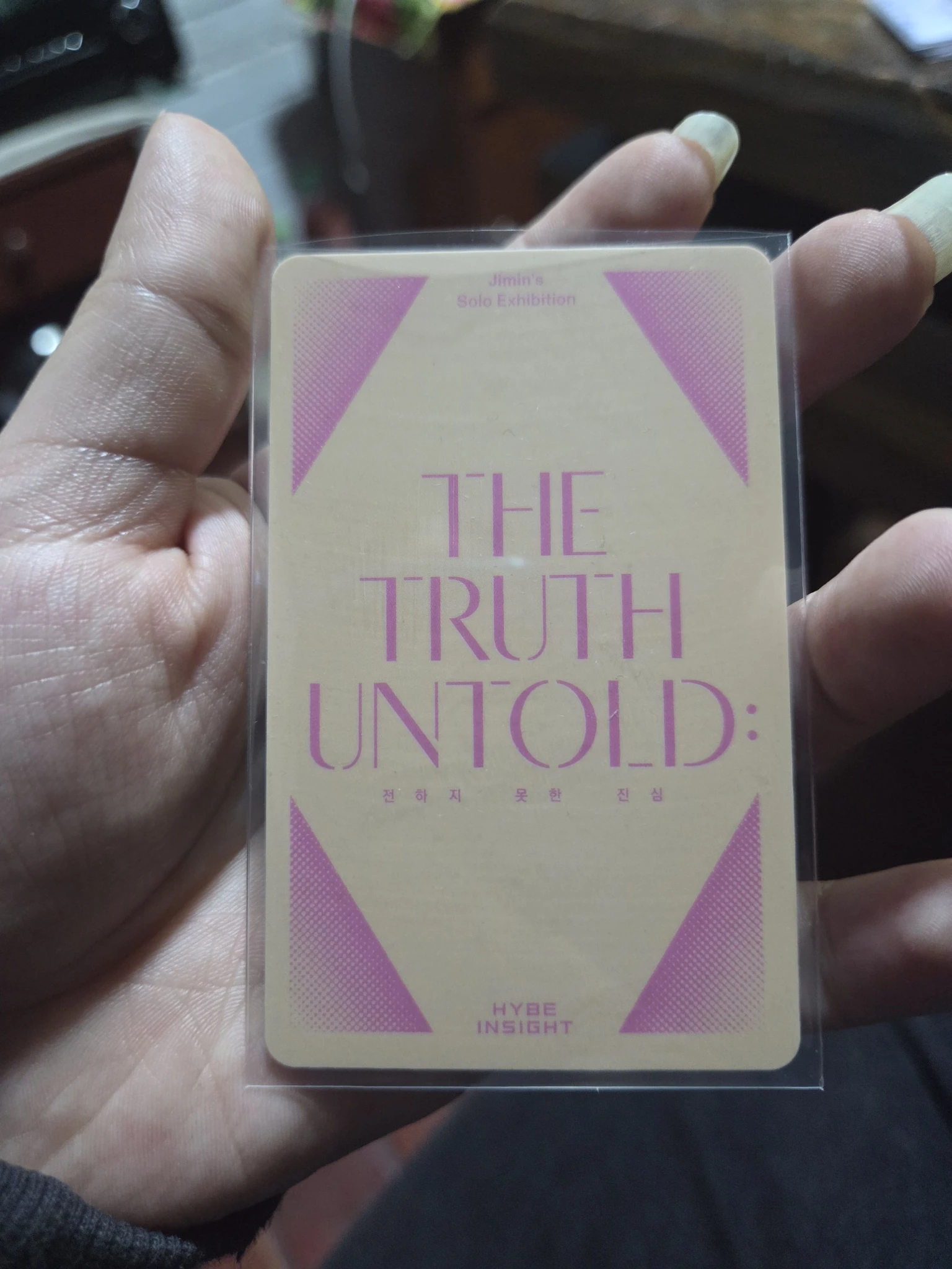 BTS Jimin BTS - Jimin - The Truth Untold Event pvc card photo ticket chile B version listing photo 2