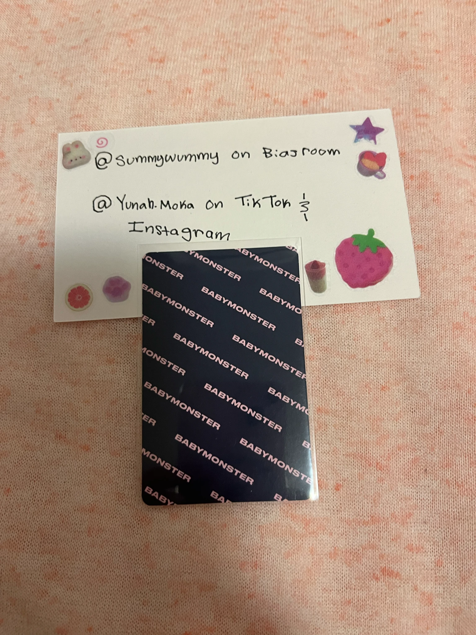 BABYMONSTER BABYMONSTER - Asa & Ruka - Choom Album album photocard mini plush keyring listing photo 2