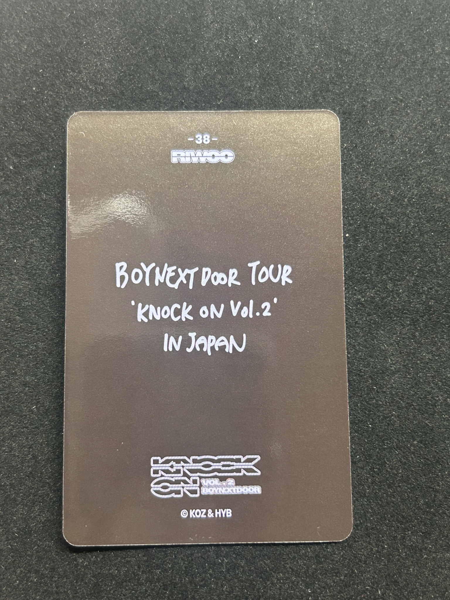 BOYNEXTDOOR Riwoo BOYNEXTDOOR - Riwoo - Knock On Vol. 2 Tour Event japan tour merch random pack trading card listing photo 2
